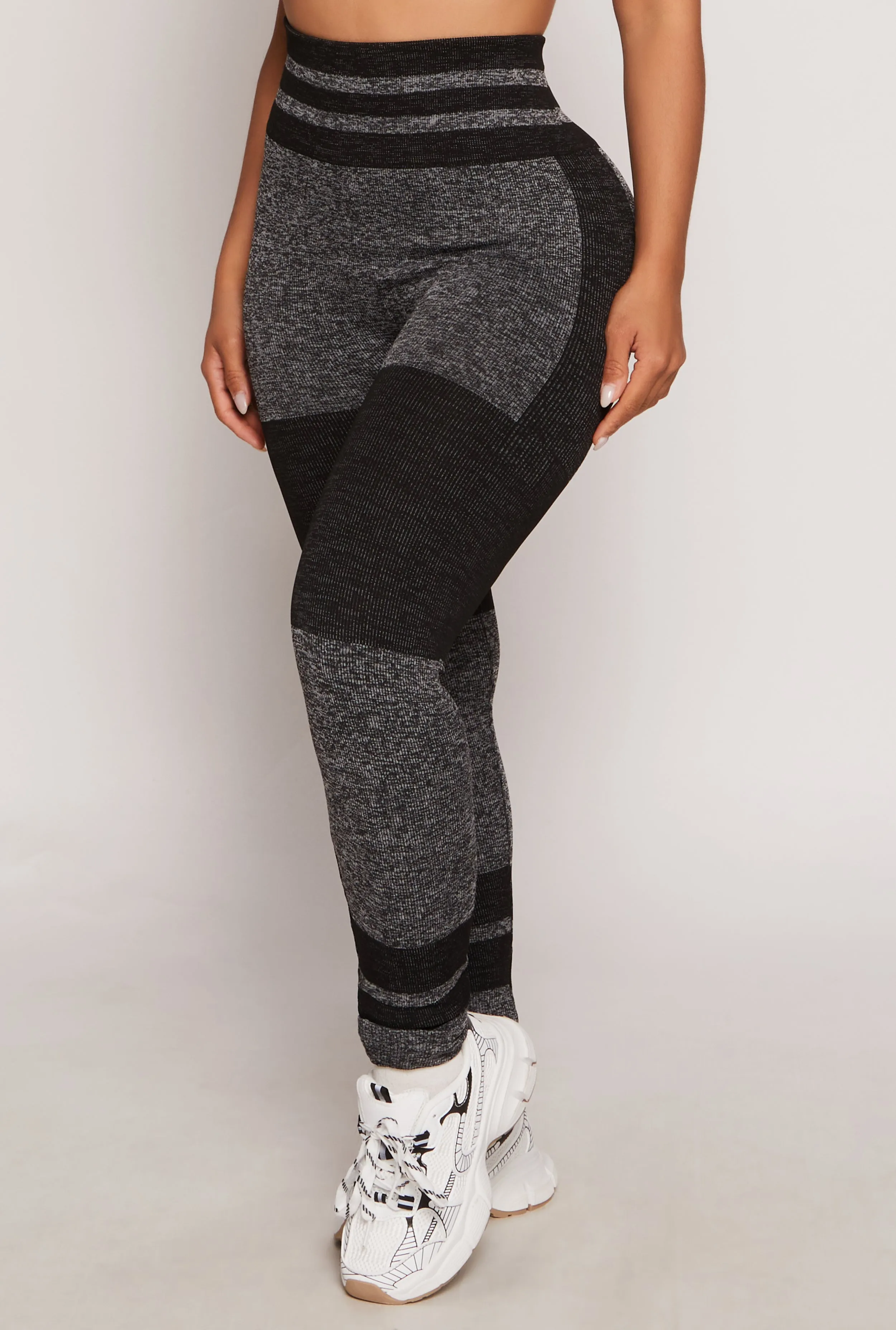 Marled Two Tone High Waist Leggings sold by Rainbow product image thumbnail 2