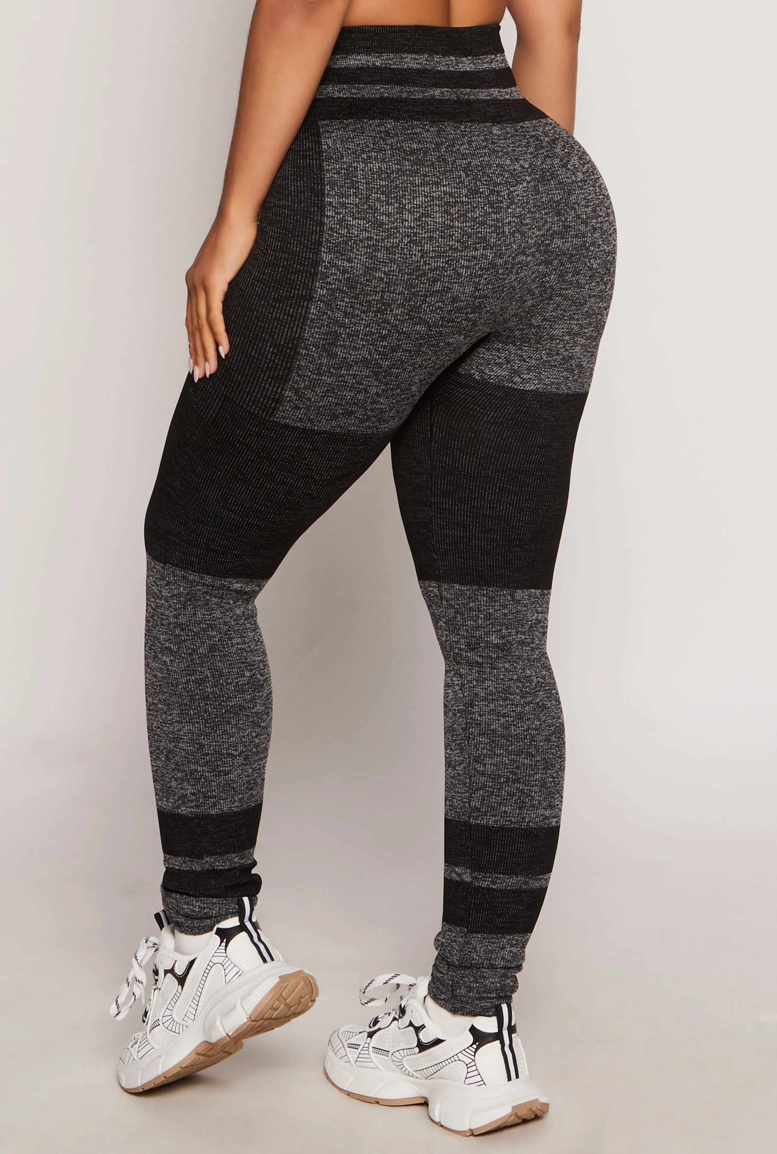 Marled Two Tone High Waist Leggings sold by Rainbow product image thumbnail 3