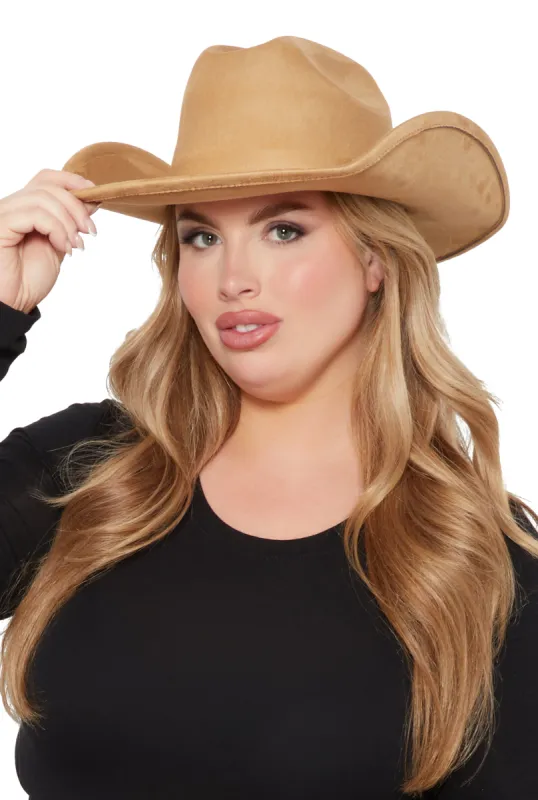 Basic Faux Suede Cowboy Hat sold by Rainbow