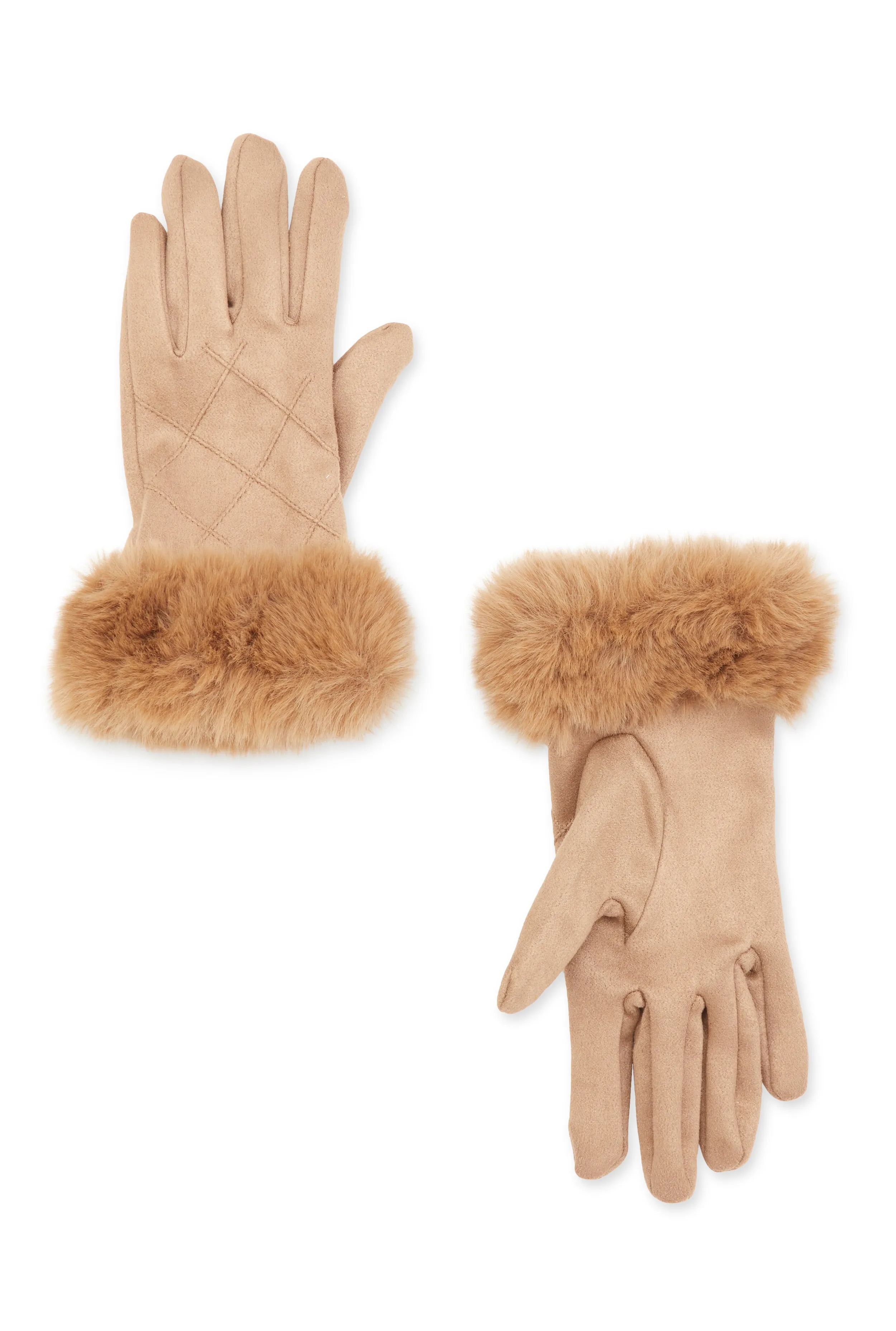 Faux Suede Quilted Gloves sold by Rainbow product image thumbnail 2