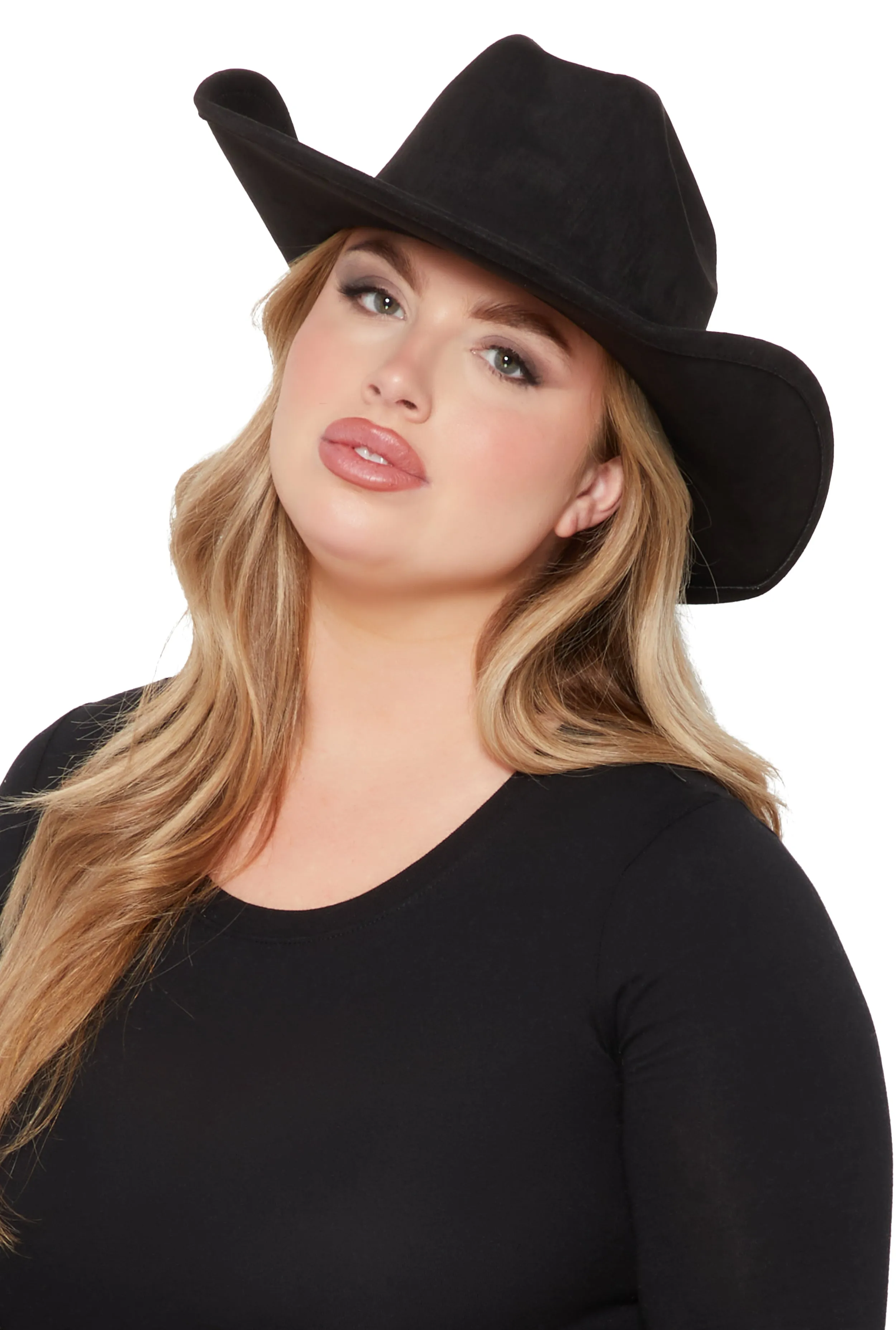Basic Faux Suede Cowboy Hat sold by Rainbow