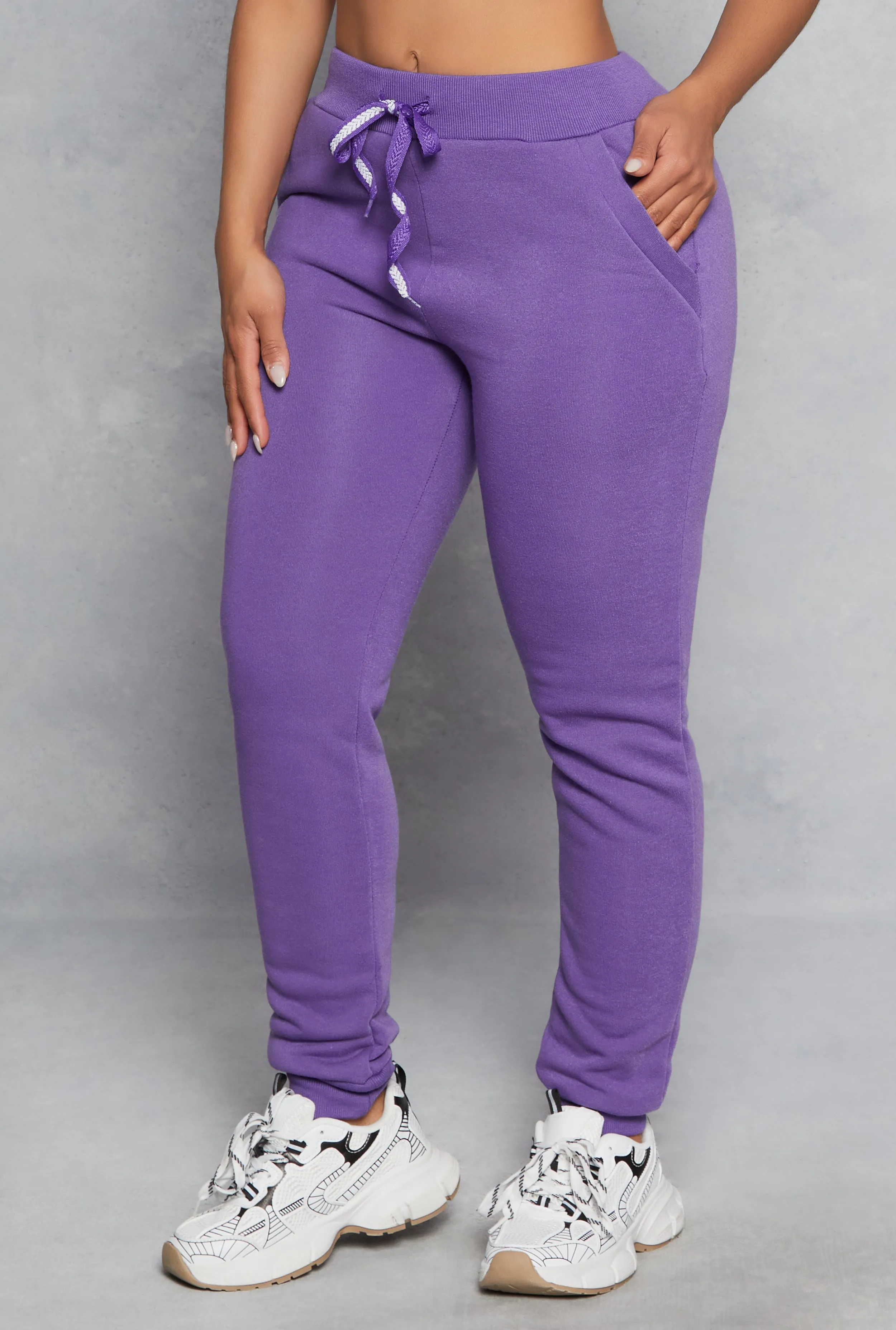 Fleece High Waist Drawstring Joggers sold by Rainbow product image thumbnail 2