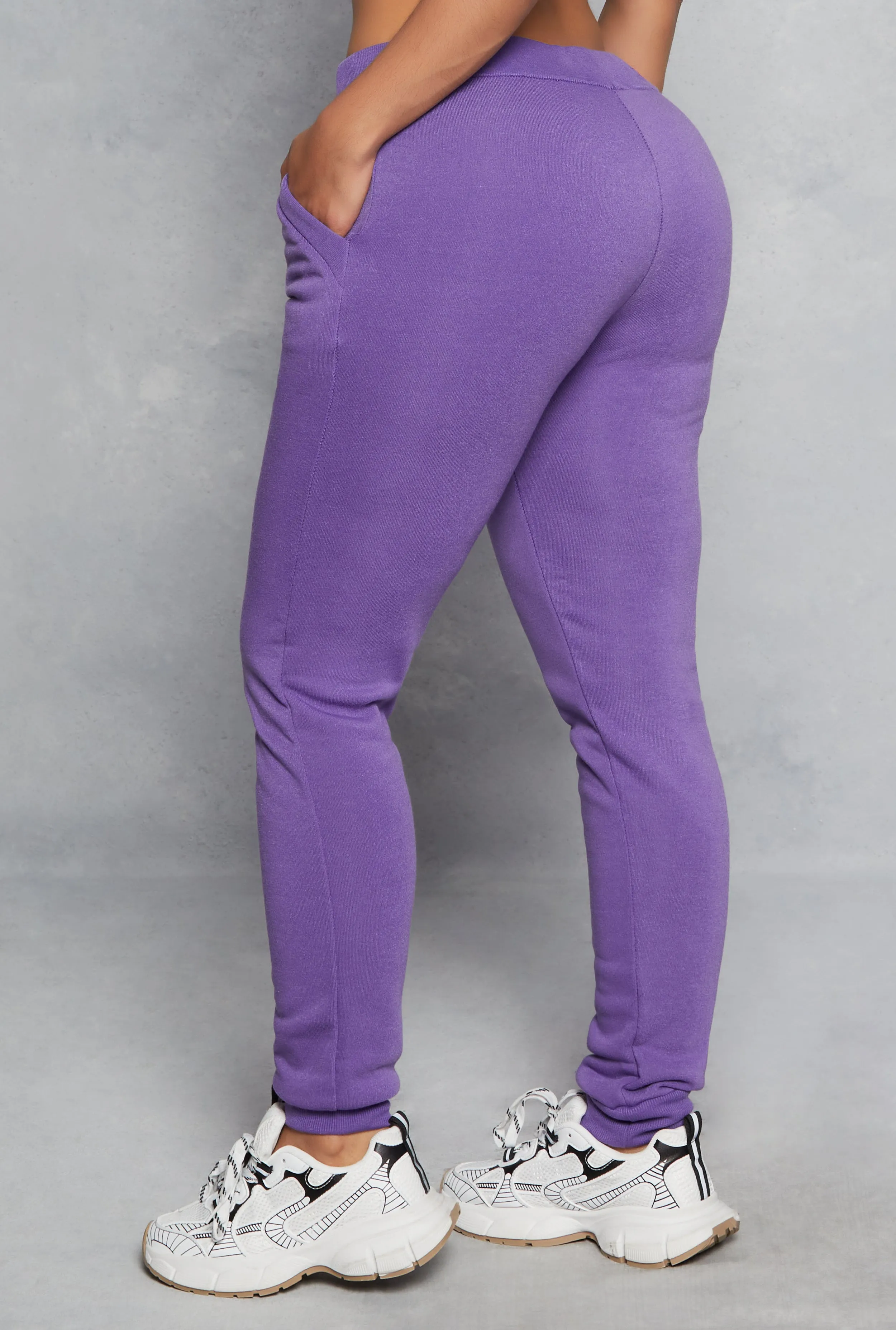 Fleece High Waist Drawstring Joggers sold by Rainbow product image thumbnail 3