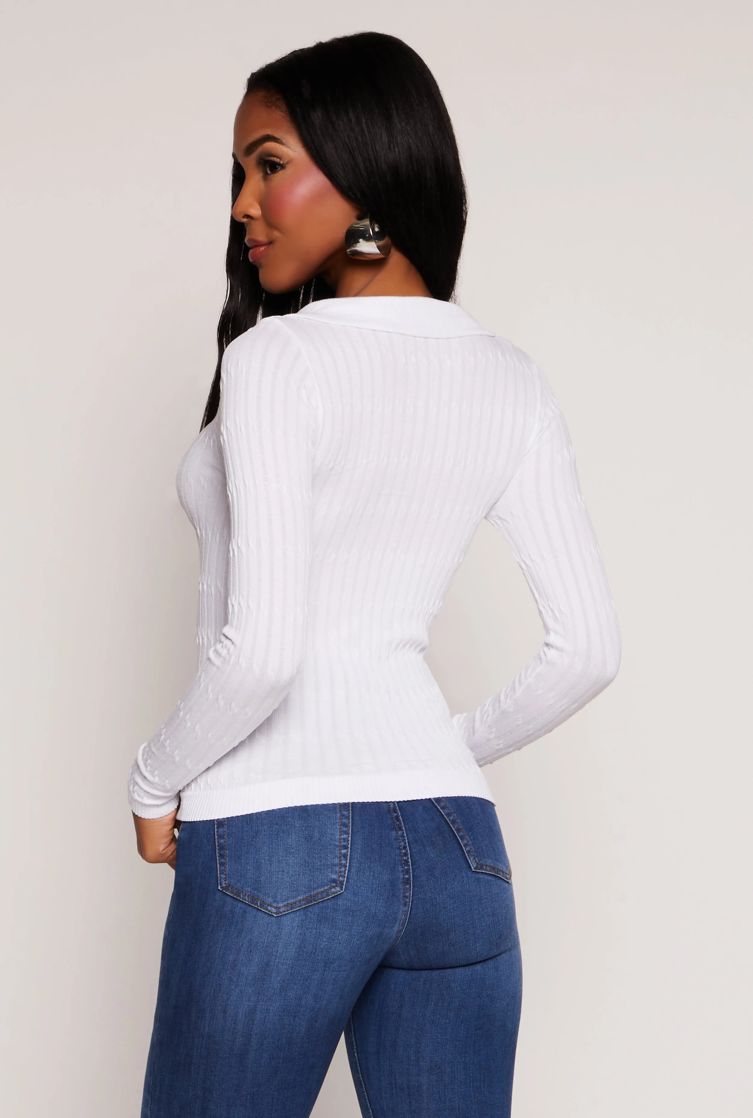 Johnny Collar Seamless Long Sleeve Top sold by Rainbow product image thumbnail 3