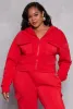 Plus Size Fleece Lined Cargo Hooded Sweatshirt sold by Rainbow