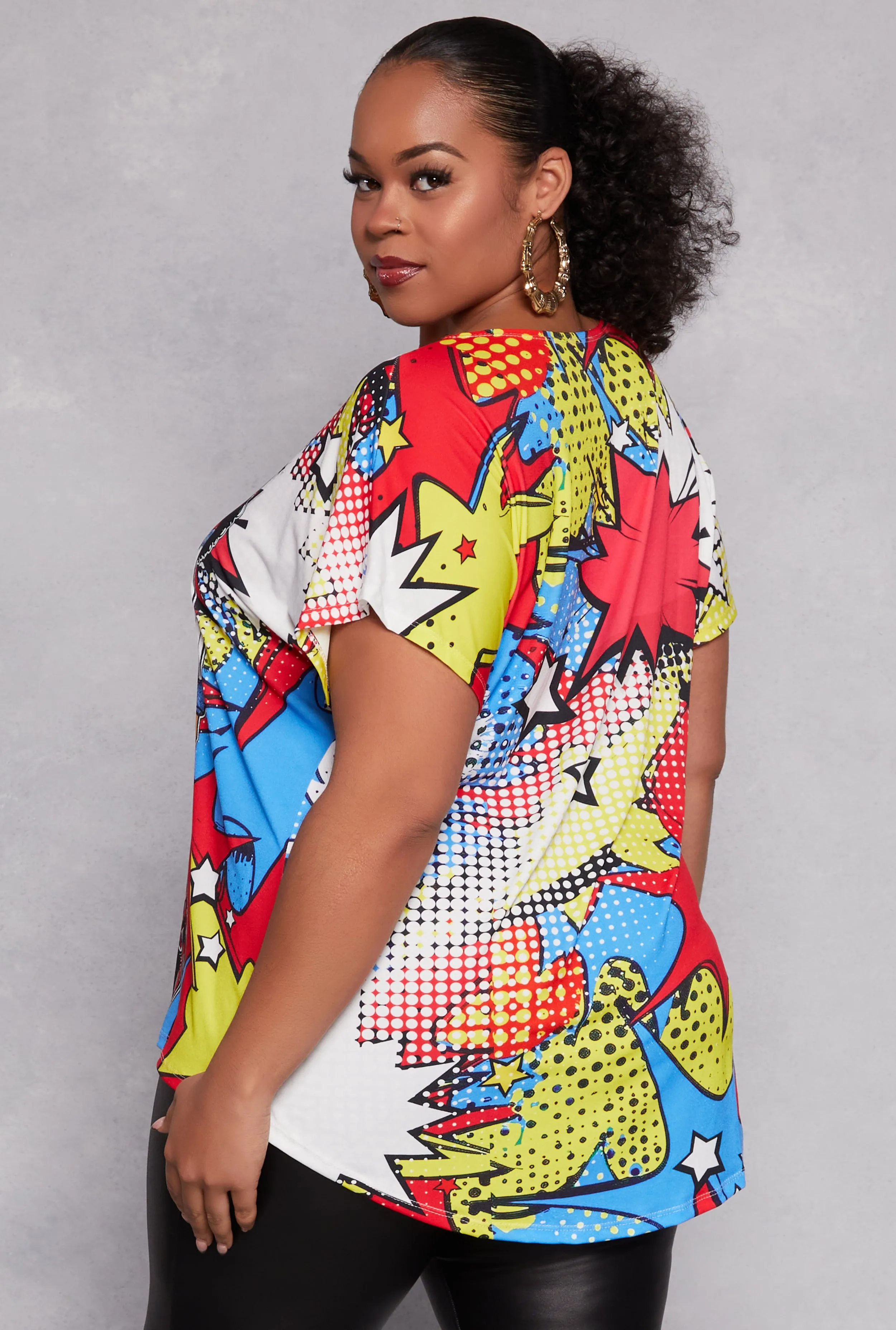 Plus Size Howdy Pop Art Graphic Tee sold by Rainbow product image thumbnail 3