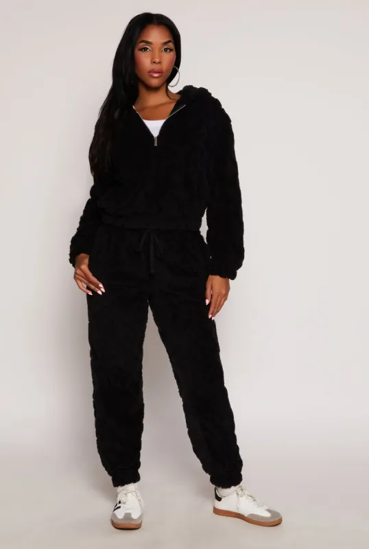 Almost Famous Faux Fur Joggers sold by Rainbow