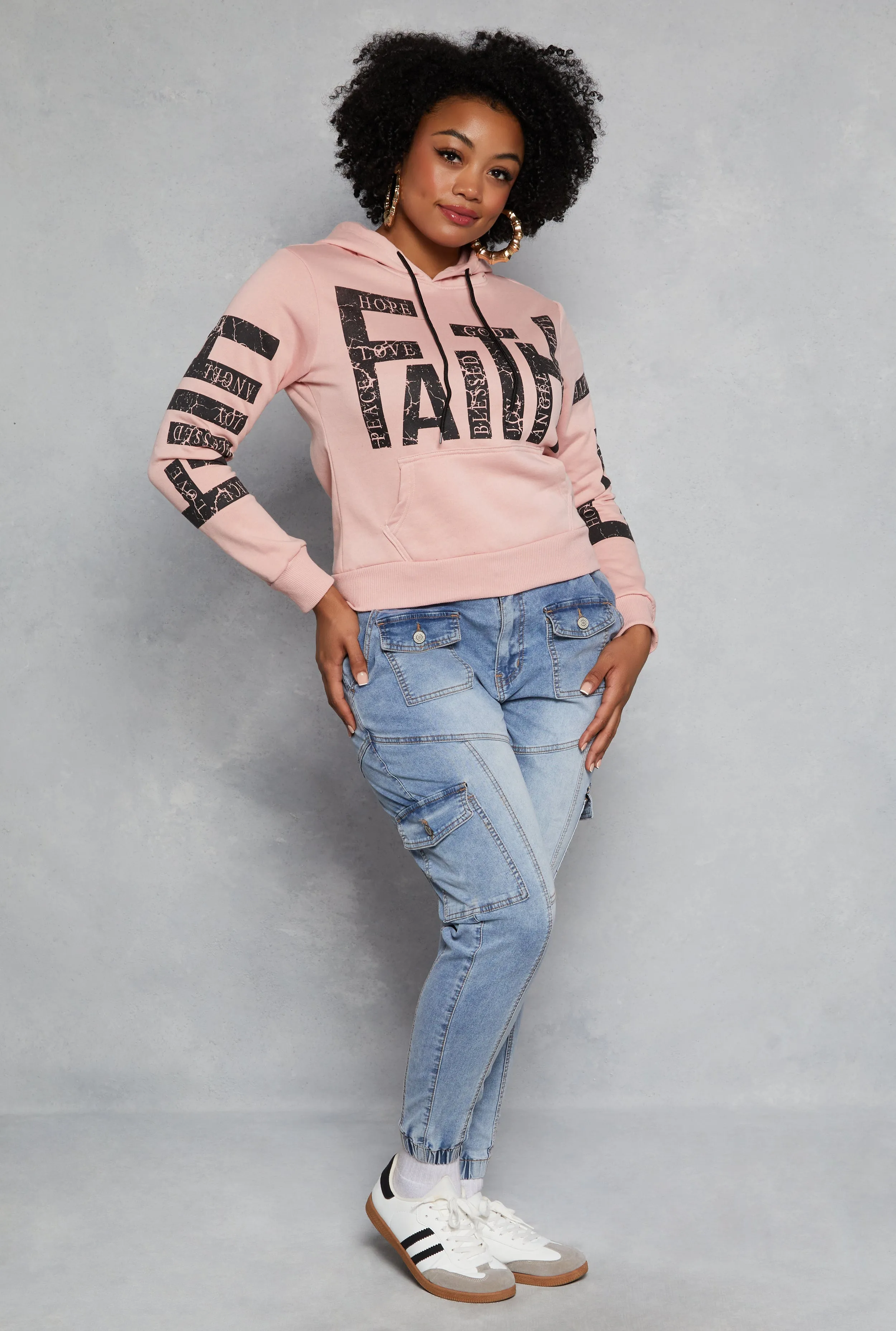 Plus Size Faith Graphic Hooded Sweatshirt sold by Rainbow product image thumbnail 2