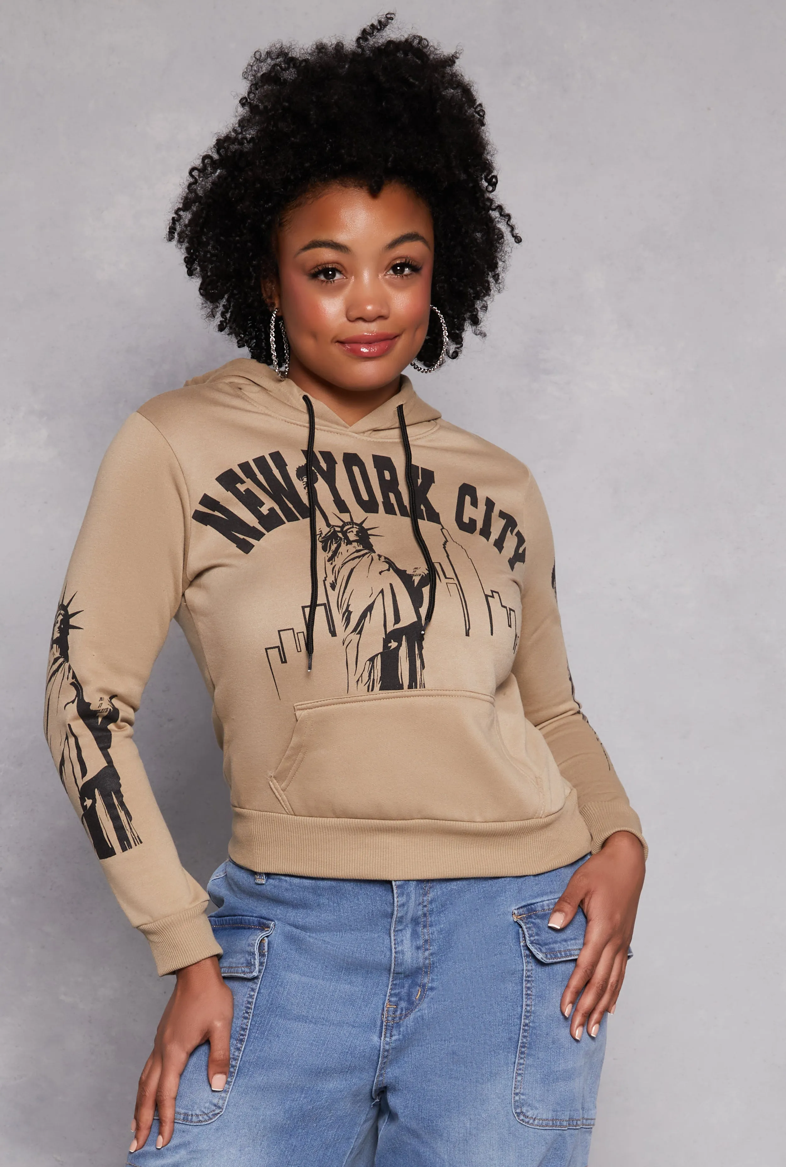 Plus Size New York City Graphic Hoodie sold by Rainbow
