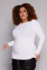 Plus Size Ruched Side Long Sleeve Top sold by Rainbow