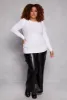 Plus Size Ruched Side Long Sleeve Top sold by Rainbow