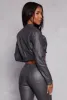 Almost Famous Faux Leather Cropped Moto Jacket sold by Rainbow