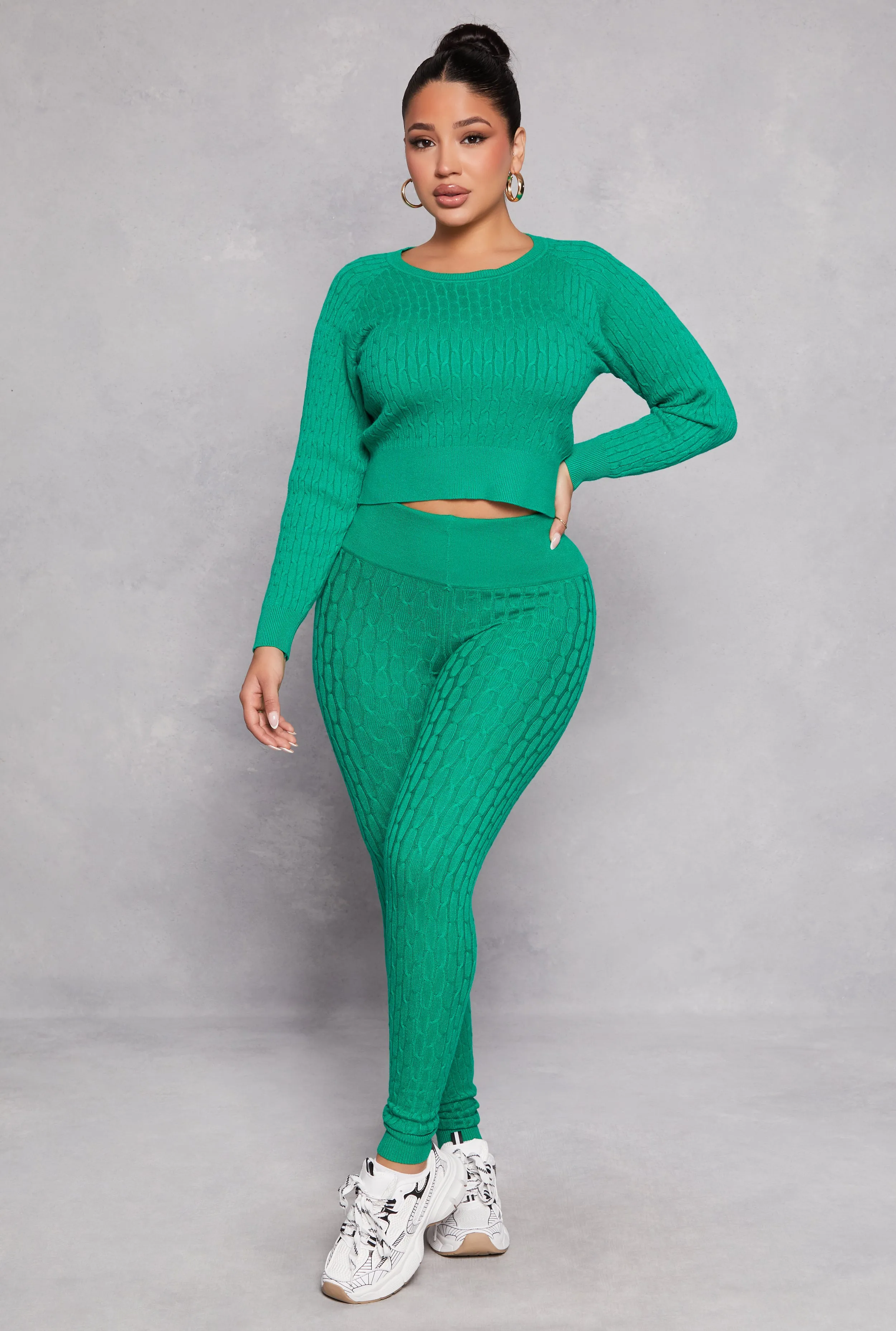 Daisy Cable Knit Cropped Sweater sold by Rainbow product image thumbnail 2