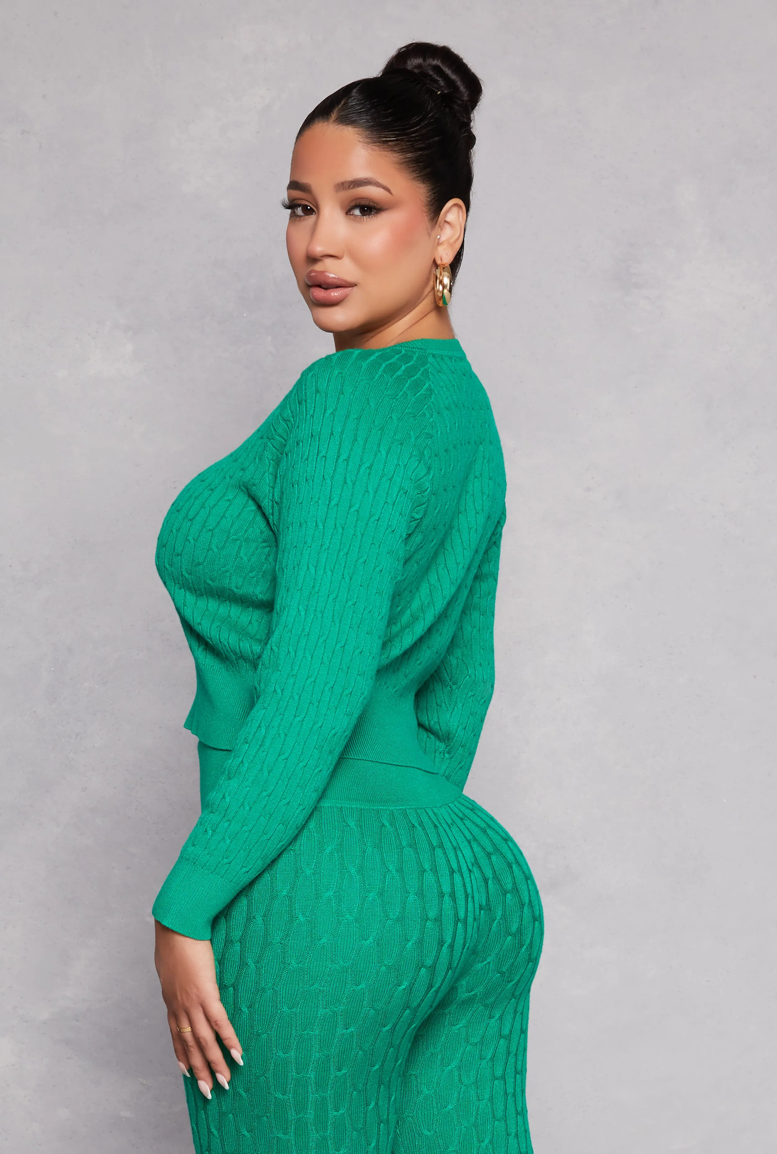 Daisy Cable Knit Cropped Sweater sold by Rainbow product image thumbnail 3