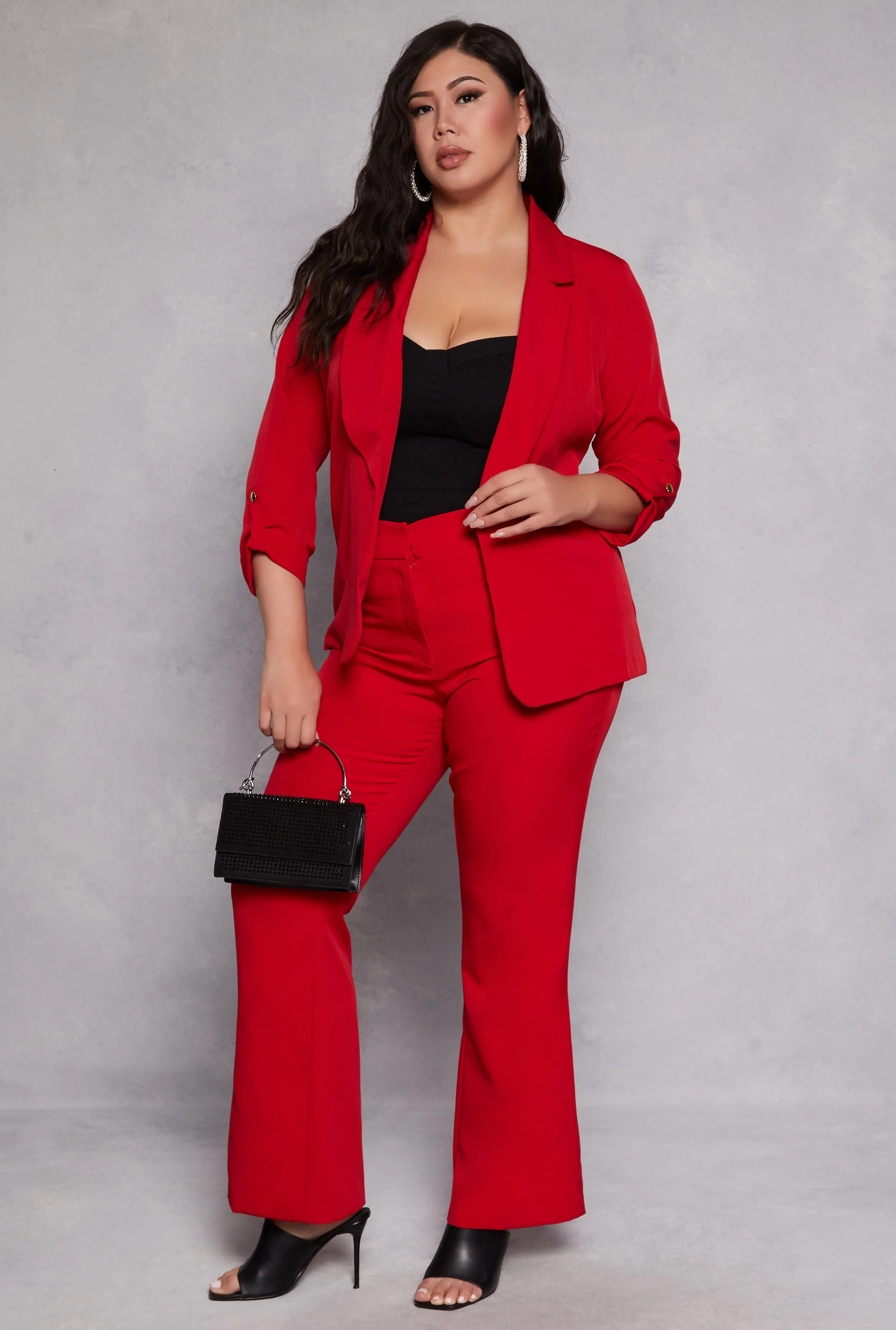 Plus Size Tabbed Long Sleeve Blazer sold by Rainbow product image thumbnail 2