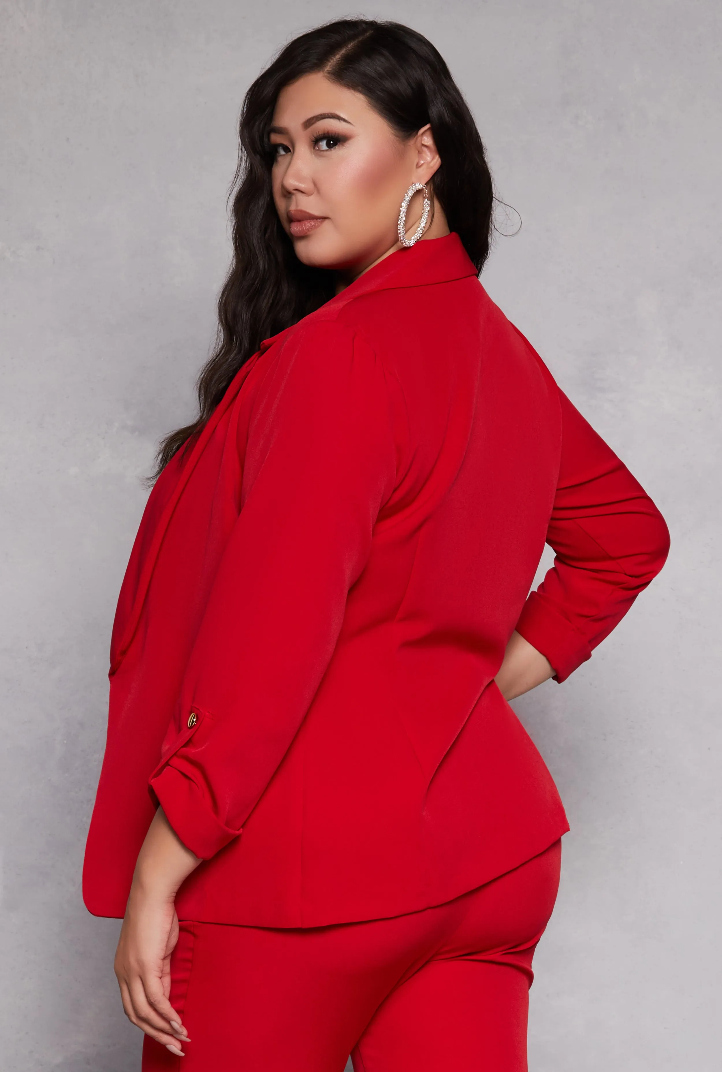 Plus Size Tabbed Long Sleeve Blazer sold by Rainbow product image thumbnail 3