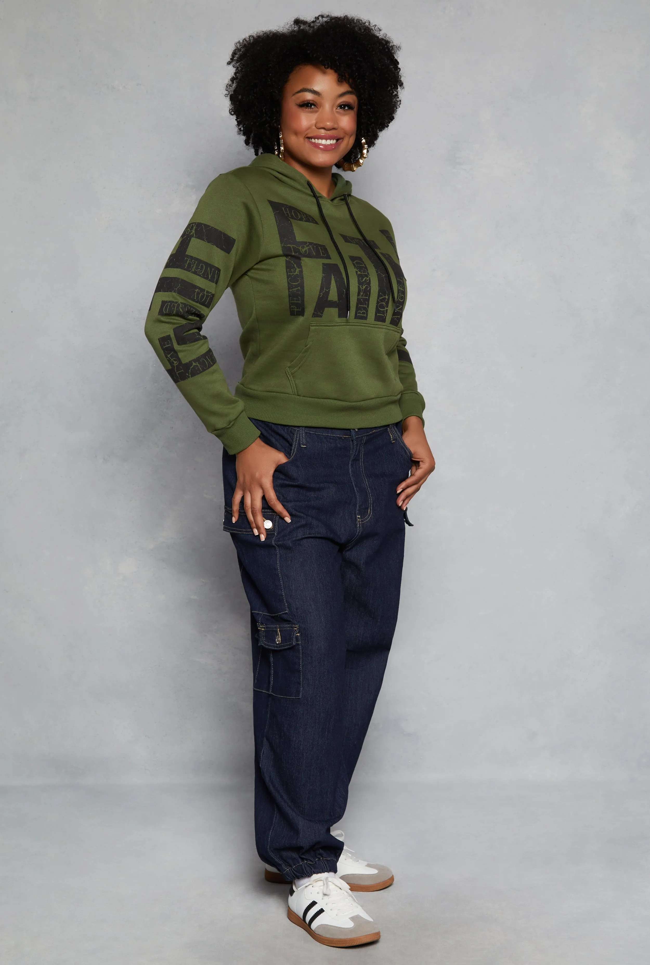 Plus Size Faith Graphic Hooded Sweatshirt sold by Rainbow product image thumbnail 2