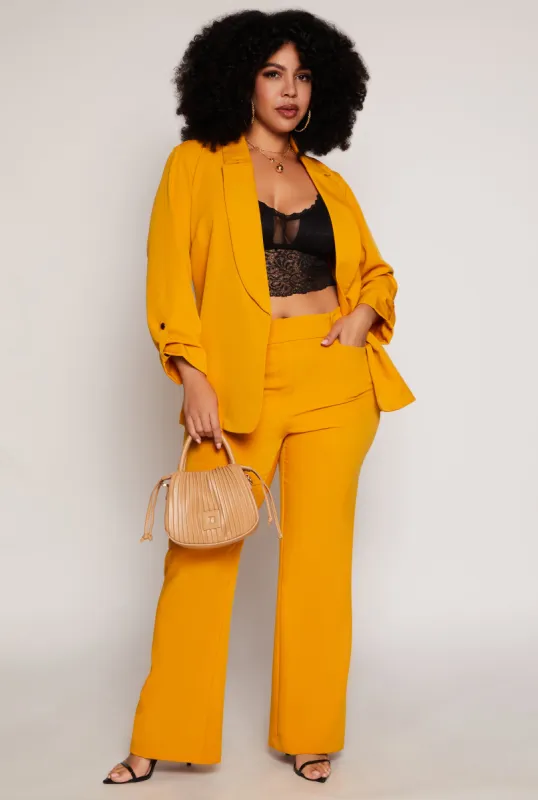 Plus Size Flared Dress Pants sold by Rainbow