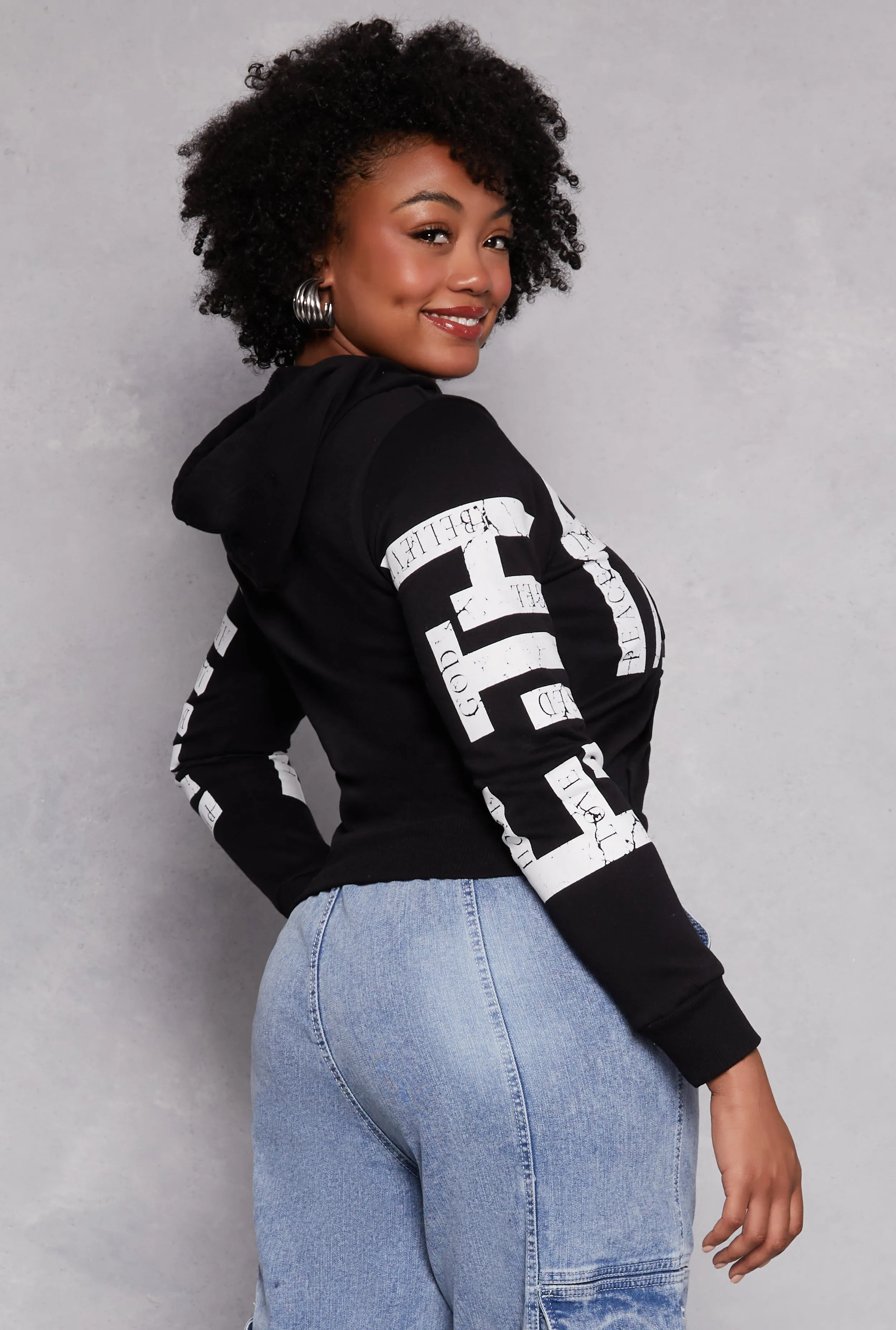 Plus Size Faith Graphic Hooded Sweatshirt sold by Rainbow product image thumbnail 3