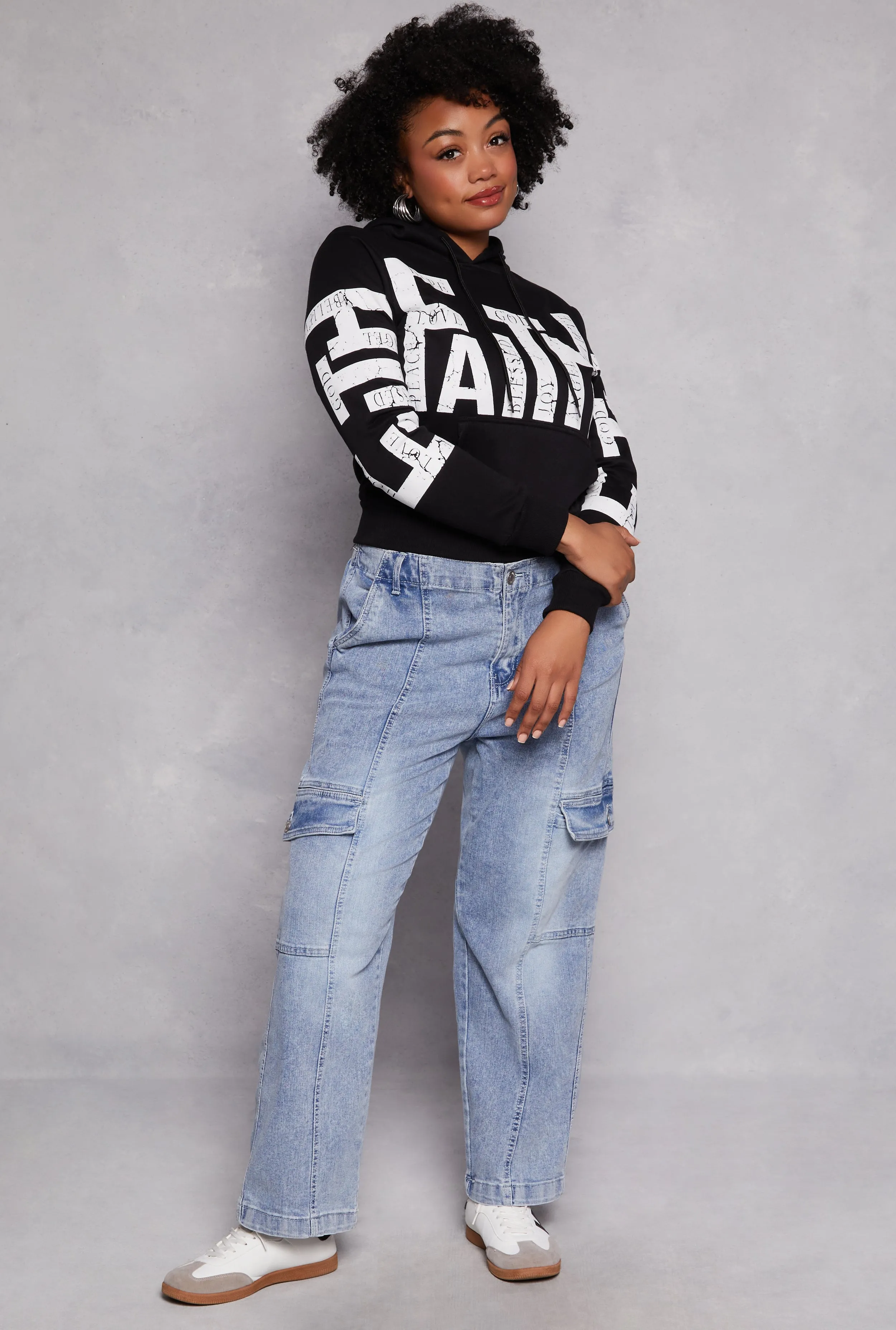 Plus Size Faith Graphic Hooded Sweatshirt sold by Rainbow product image thumbnail 2