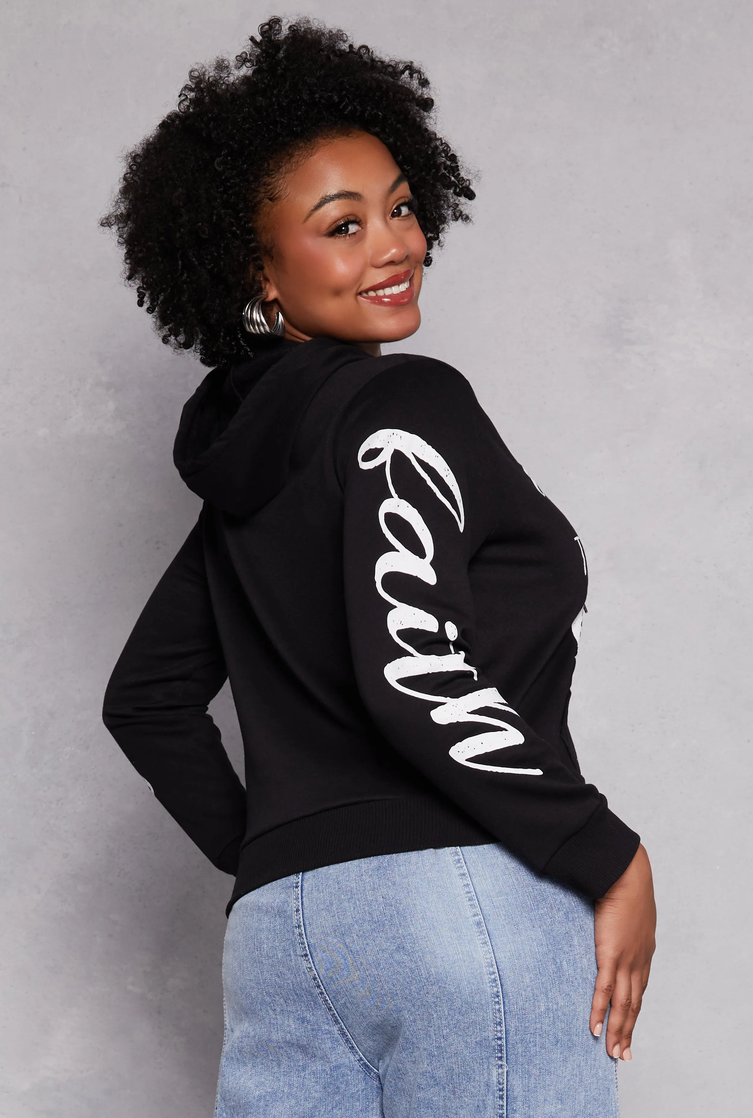 Plus Size Faith Over Fear Hooded Sweatshirt sold by Rainbow product image thumbnail 3