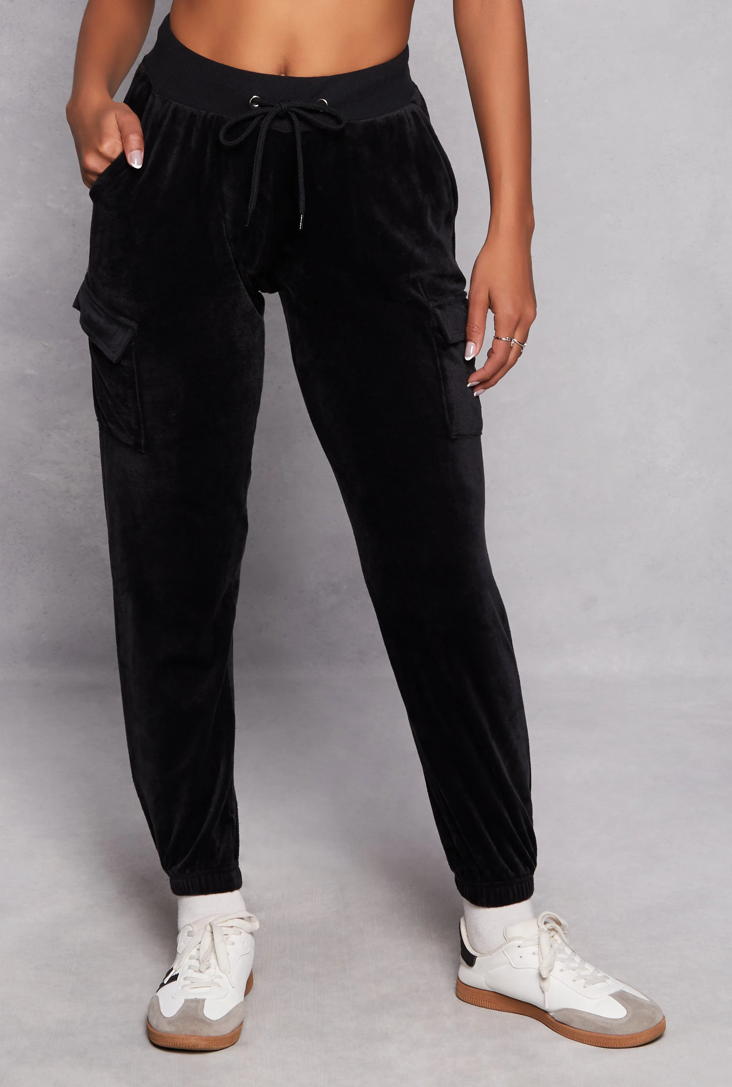 Velour Drawstring Cargo Sweatpants sold by Rainbow product image thumbnail 2