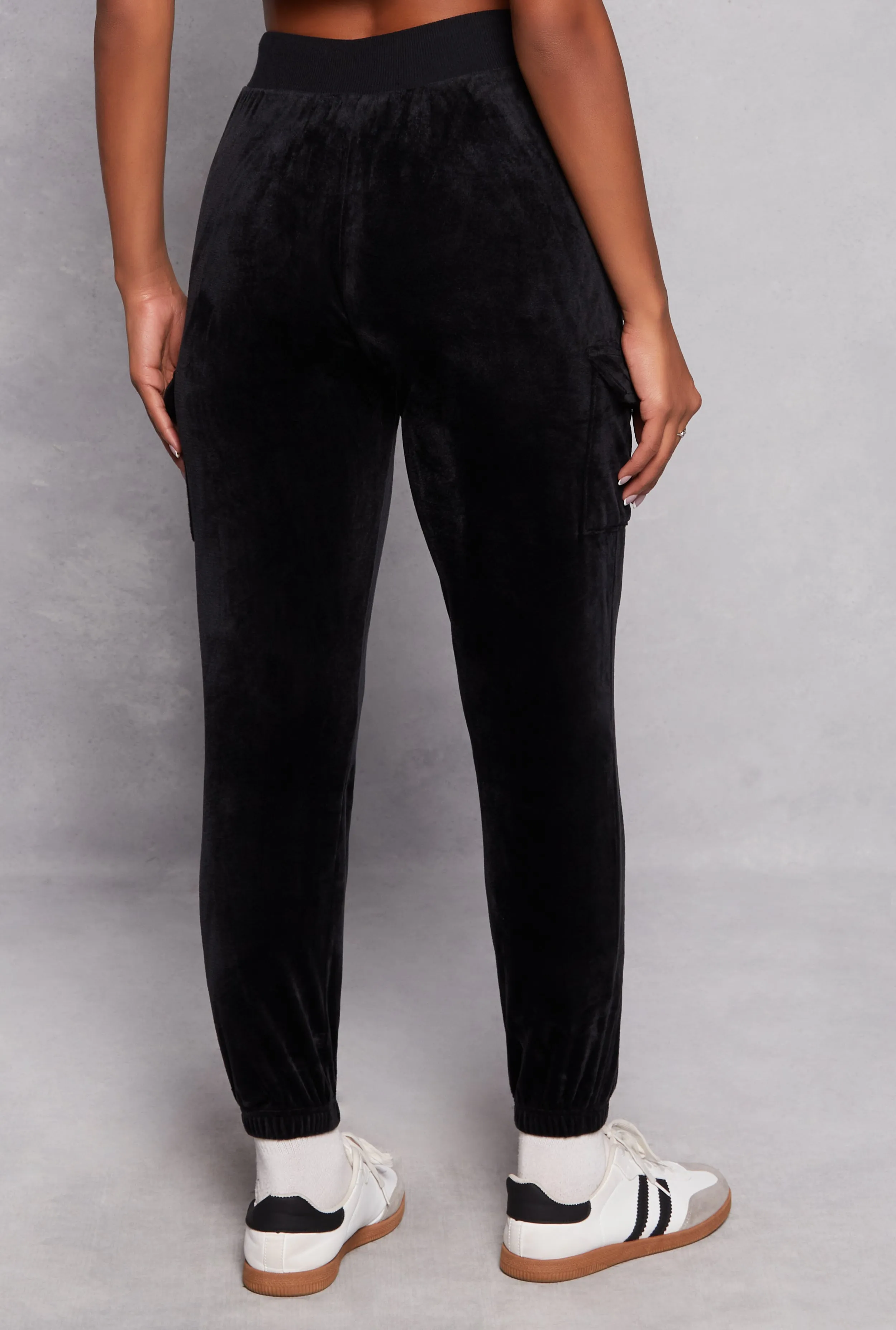 Velour Drawstring Cargo Sweatpants sold by Rainbow product image thumbnail 3