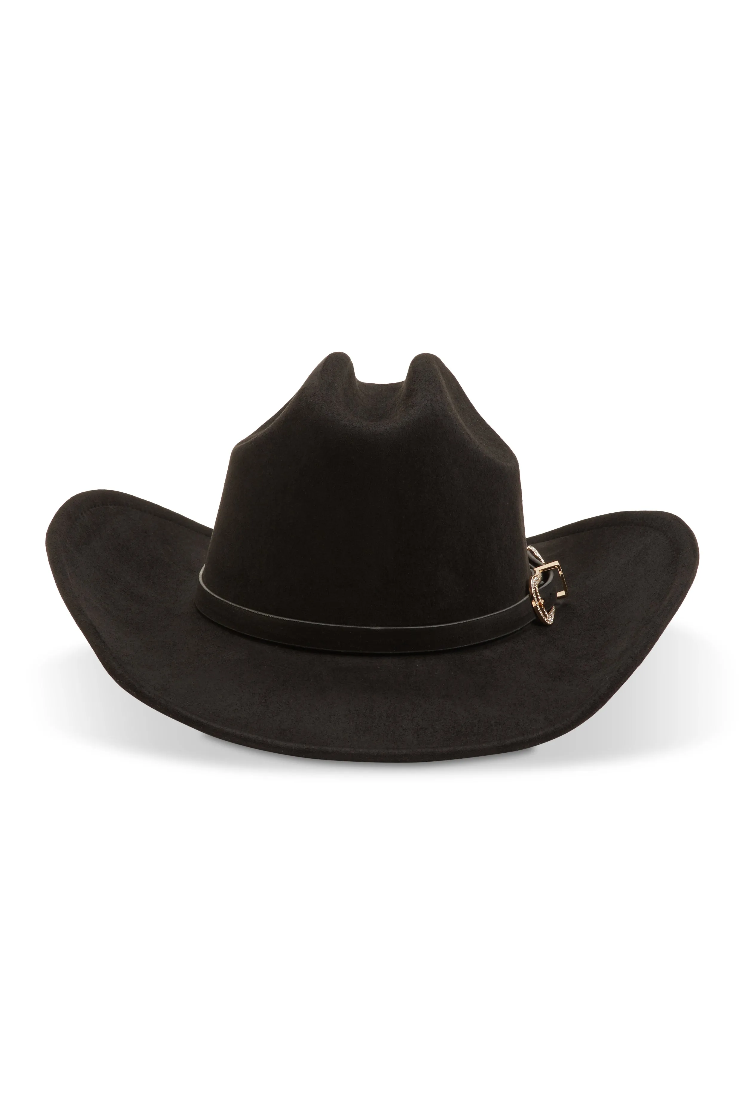 Rhinestone Buckle Faux Suede Cowboy Hat sold by Rainbow product image thumbnail 2