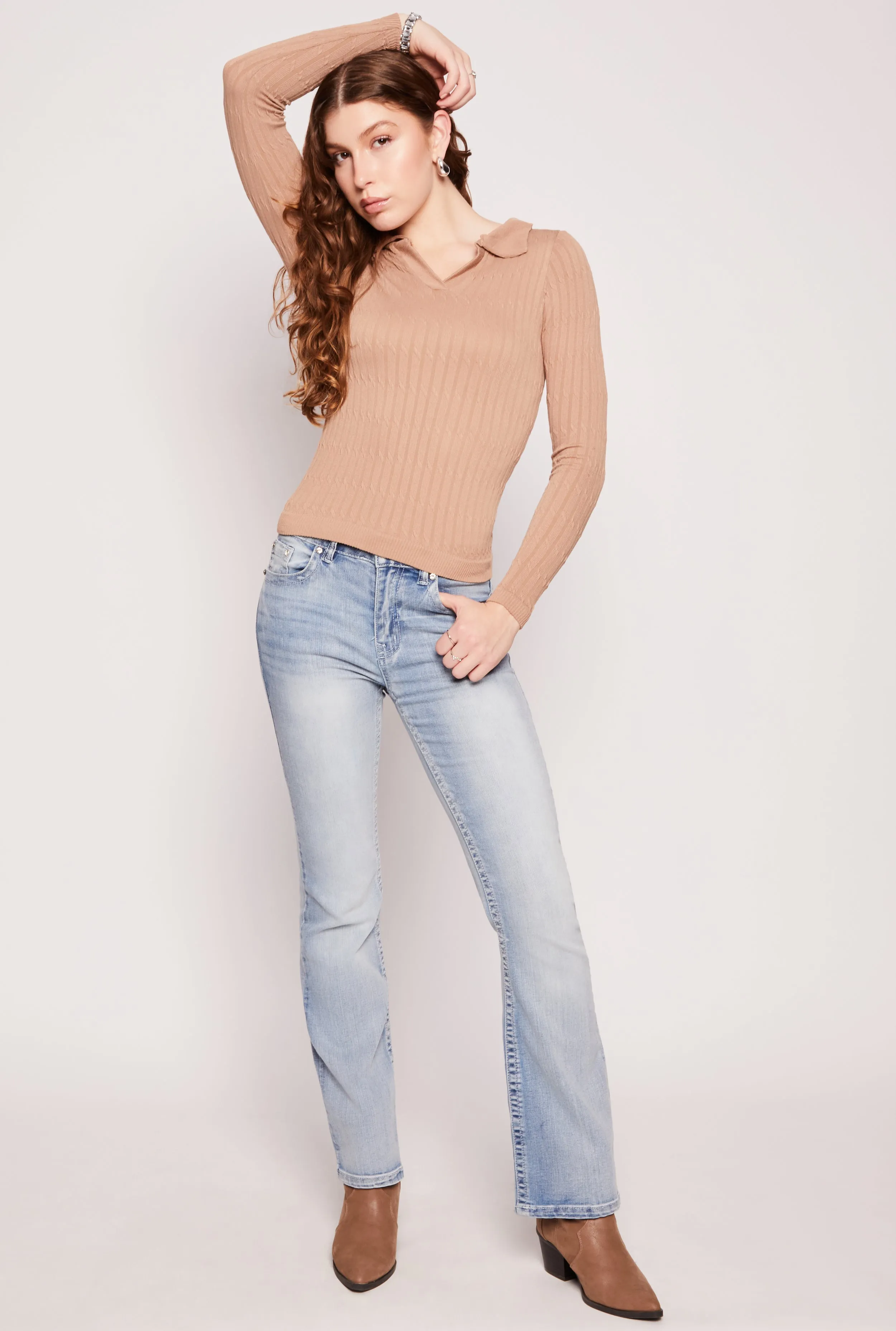 Johnny Collar Seamless Long Sleeve Top sold by Rainbow product image thumbnail 2