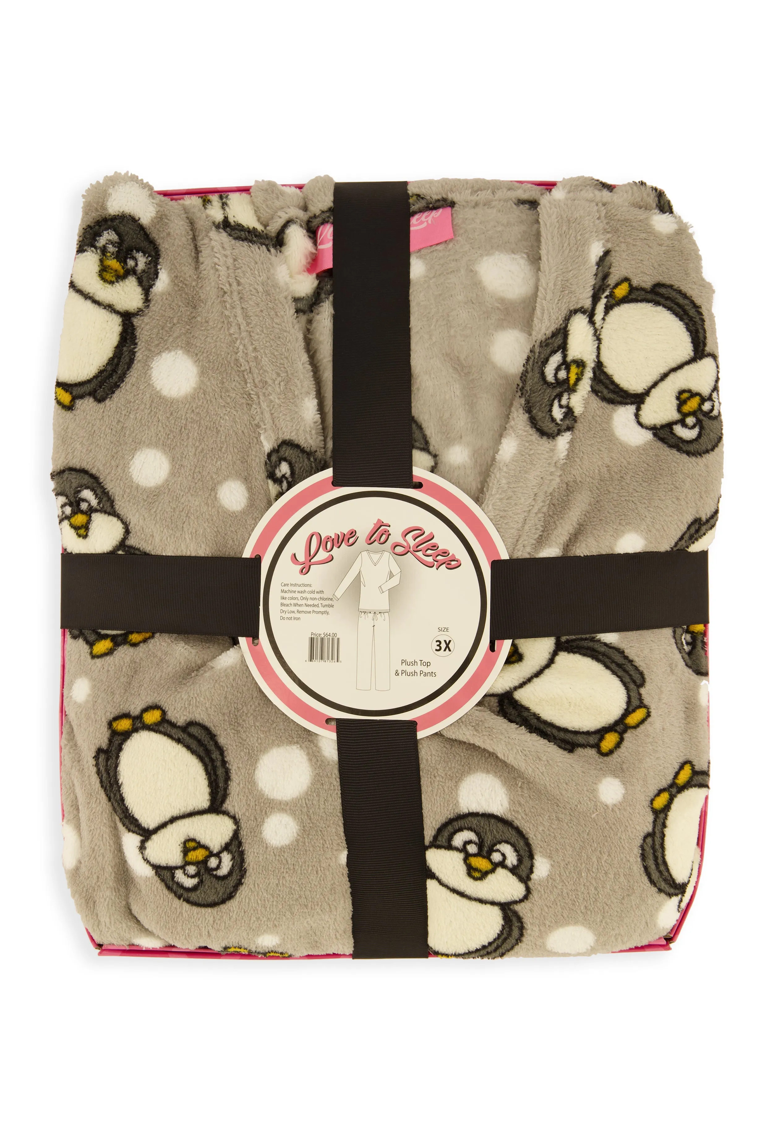 Plus Size Penguin Print Pajama Top and Pants Set sold by Rainbow product image thumbnail 3