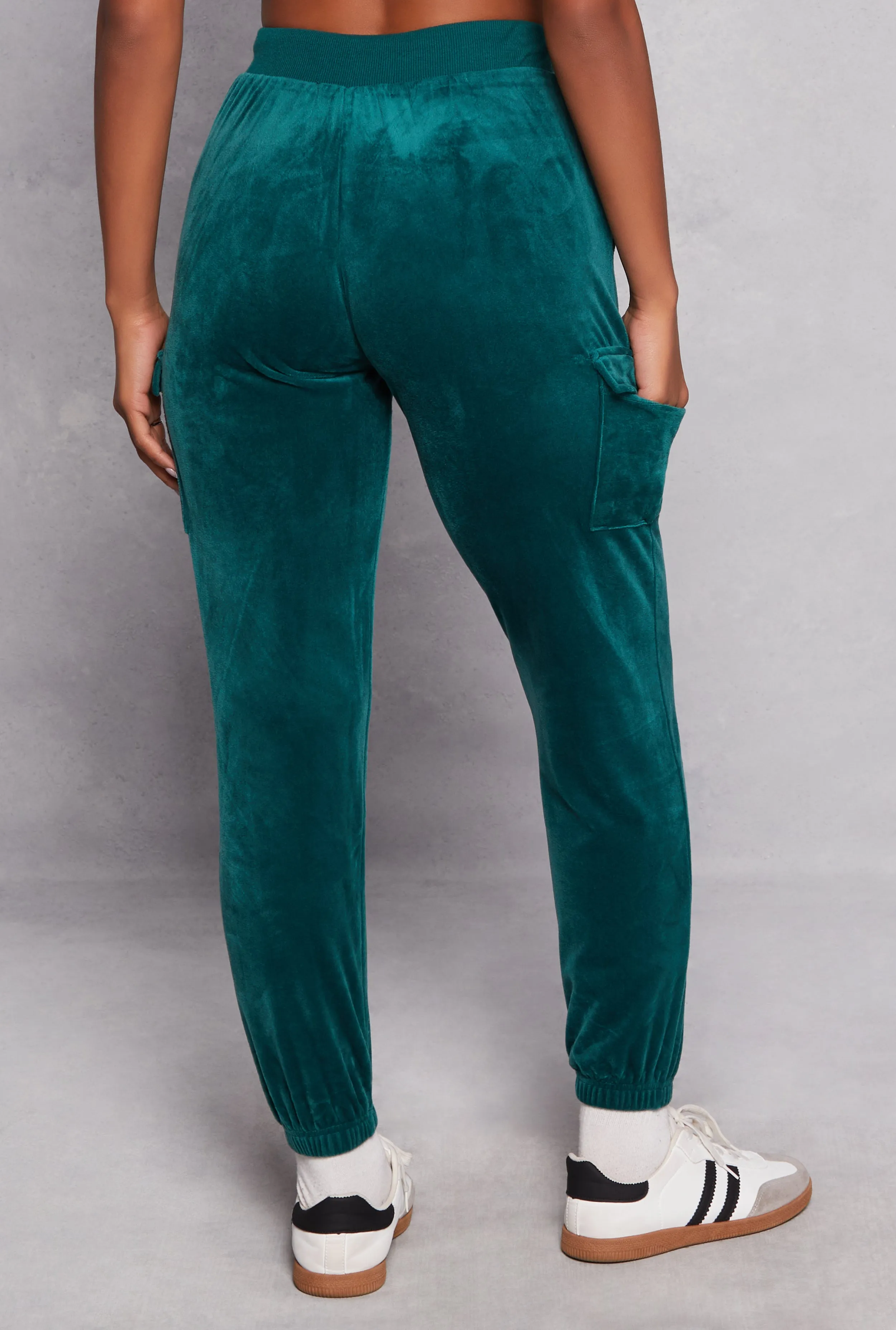 Velour Drawstring Cargo Sweatpants sold by Rainbow product image thumbnail 3