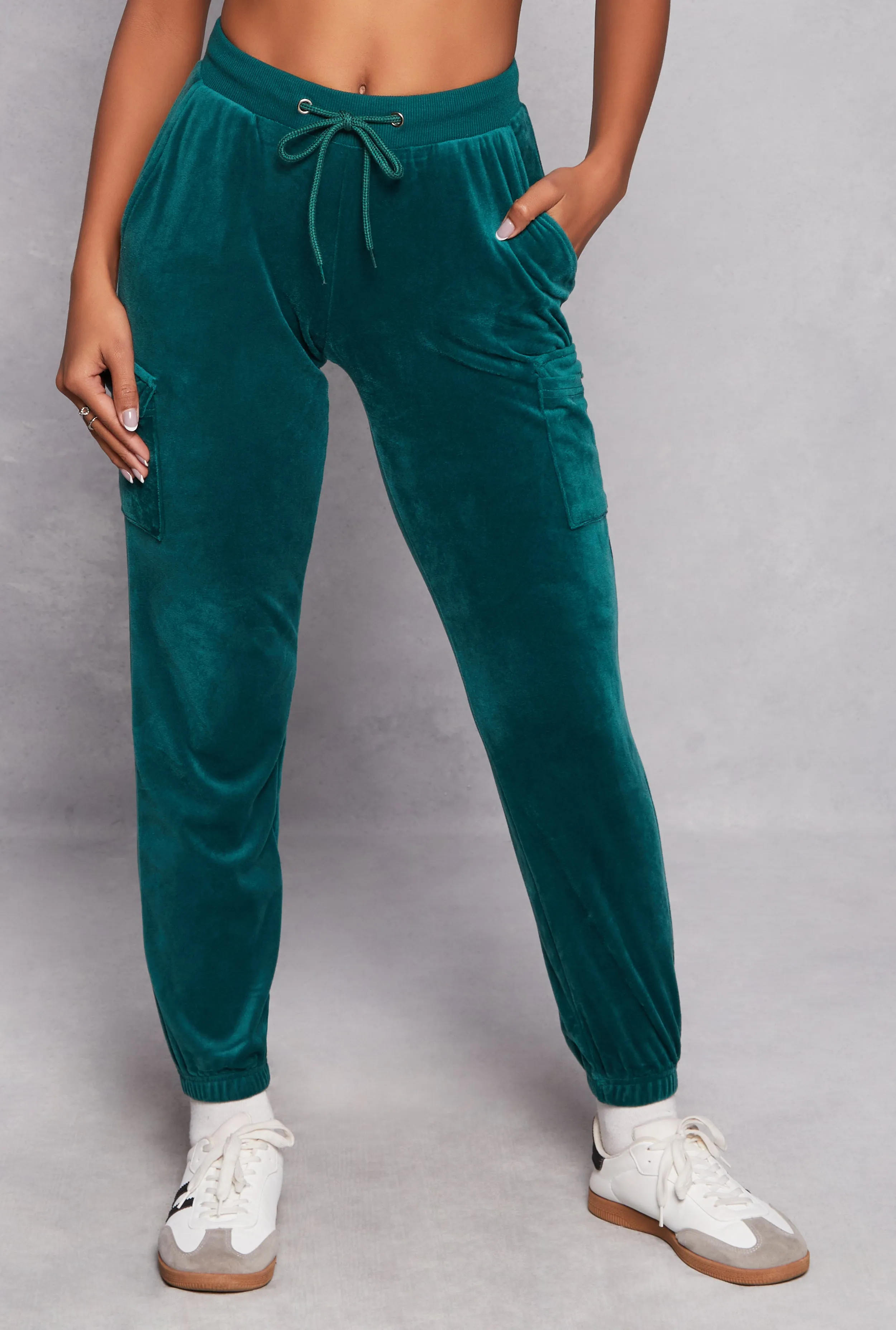 Velour Drawstring Cargo Sweatpants sold by Rainbow product image thumbnail 2