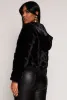 Satin Lined Faux Fur Hooded Jacket sold by Rainbow