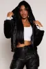 Satin Lined Faux Fur Hooded Jacket sold by Rainbow