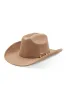 Rhinestone Buckle Faux Suede Cowboy Hat sold by Rainbow
