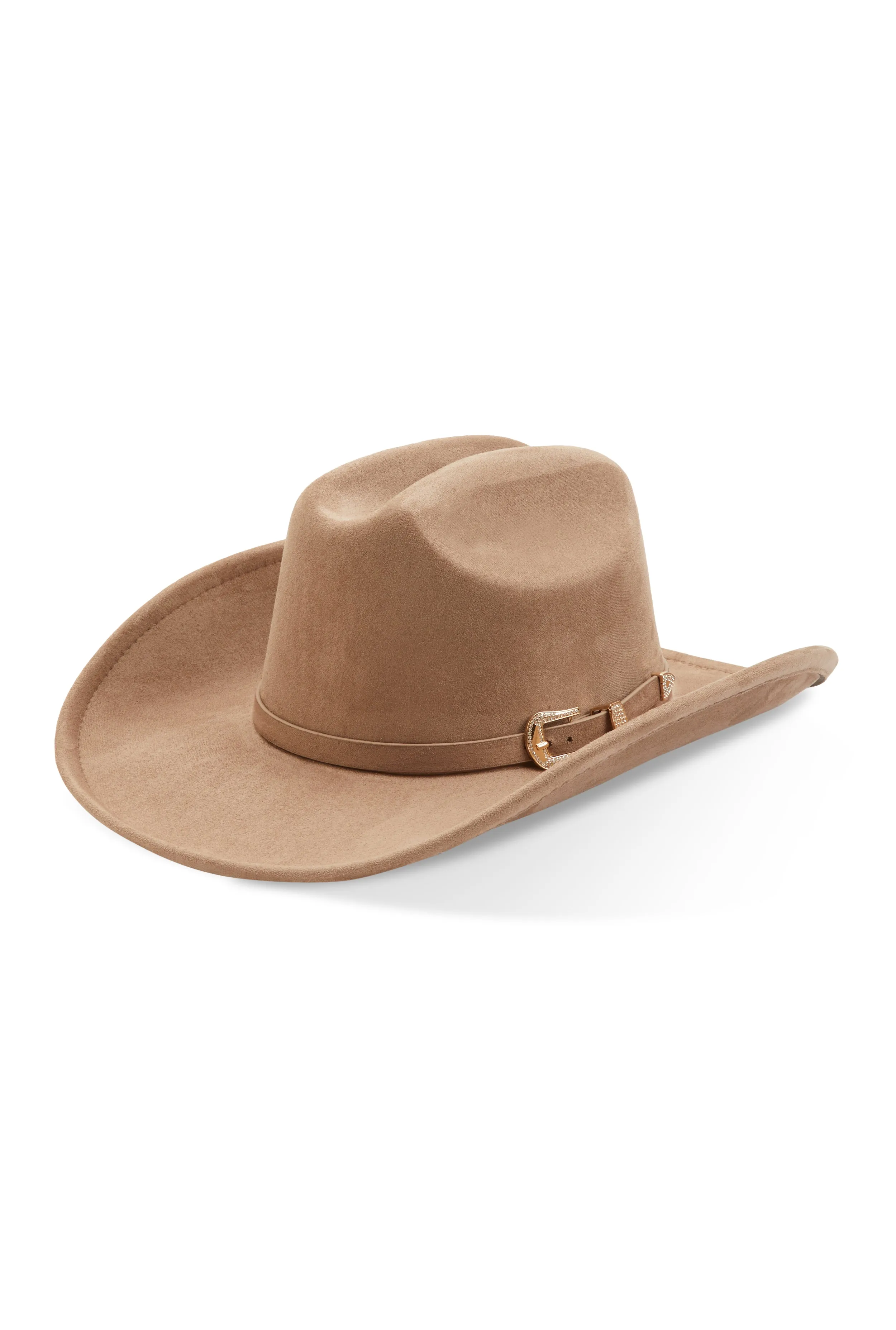 Rhinestone Buckle Faux Suede Cowboy Hat sold by Rainbow product image thumbnail 3