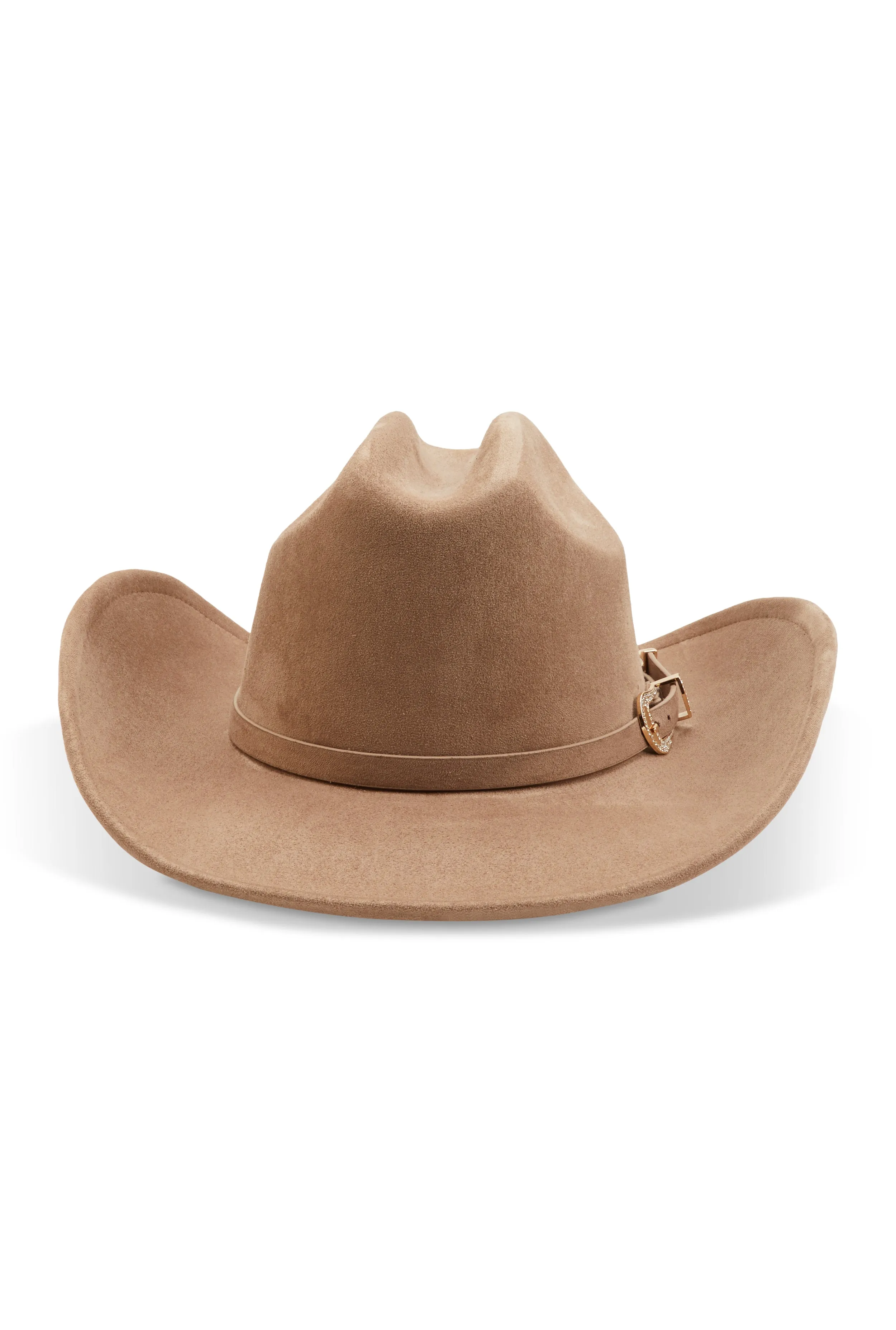 Rhinestone Buckle Faux Suede Cowboy Hat sold by Rainbow product image thumbnail 2