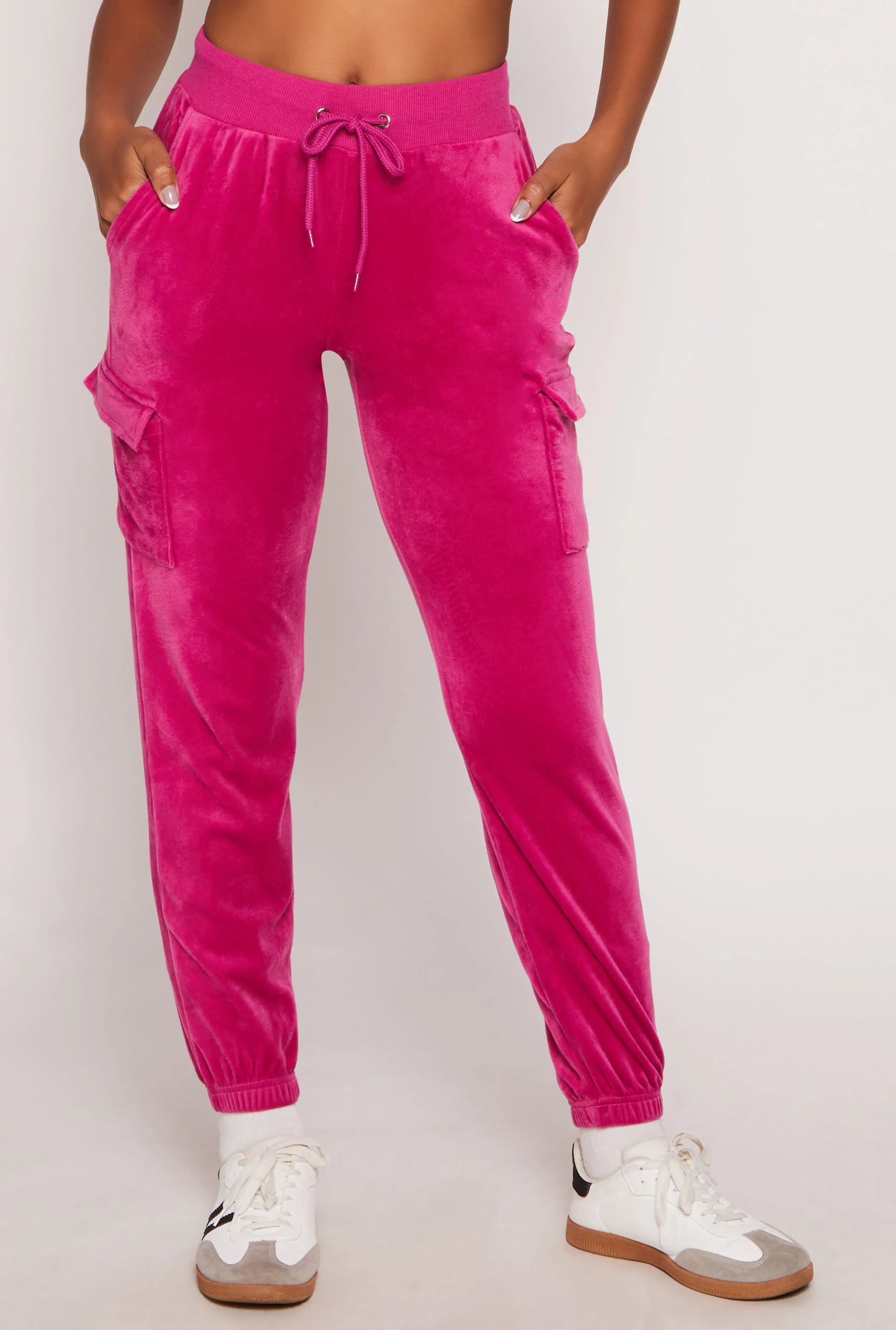 Velour Drawstring Cargo Sweatpants sold by Rainbow product image thumbnail 2