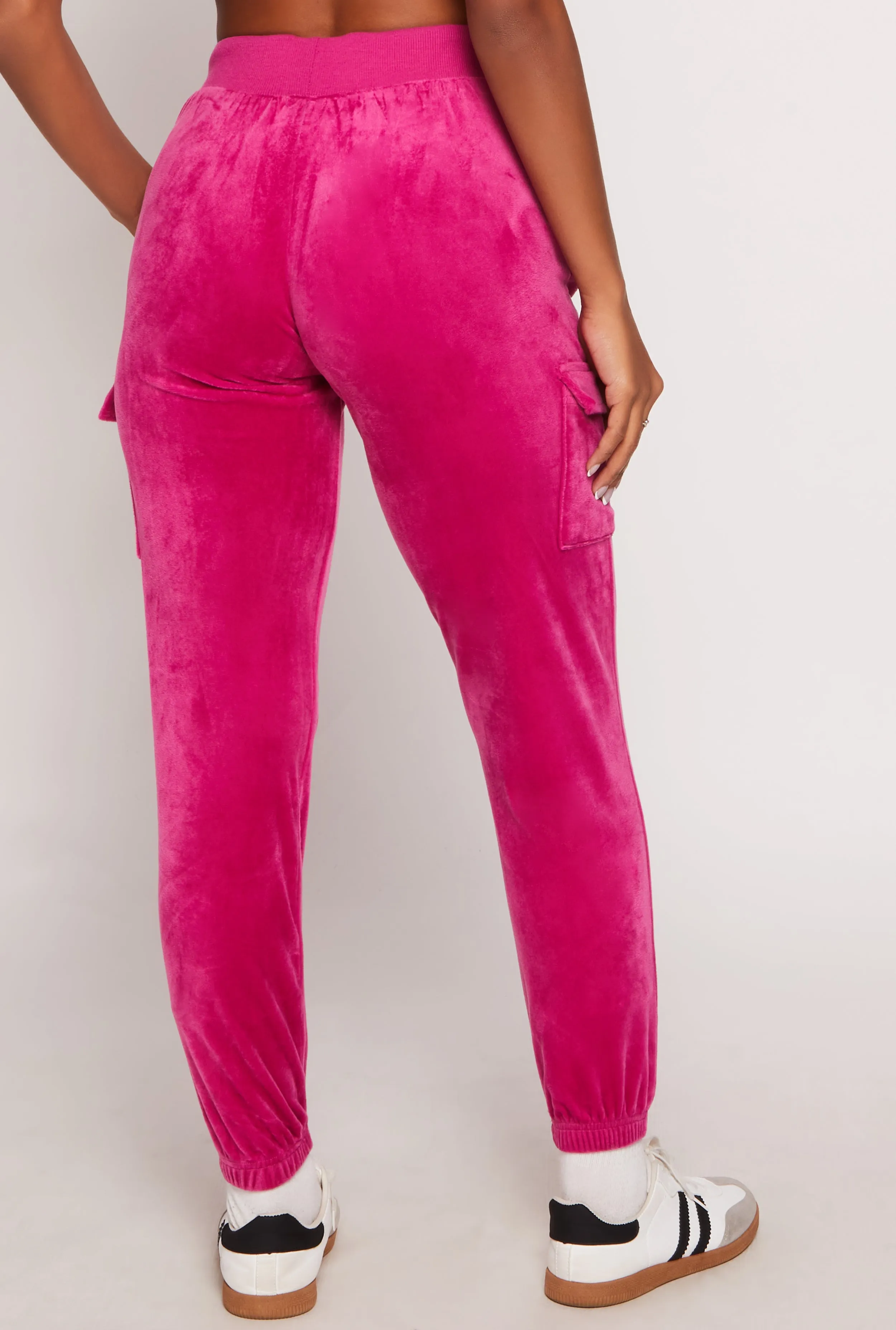 Velour Drawstring Cargo Sweatpants sold by Rainbow product image thumbnail 3