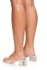 Clear Band Block Heel Sandals sold by Rainbow