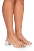 Clear Band Block Heel Sandals sold by Rainbow