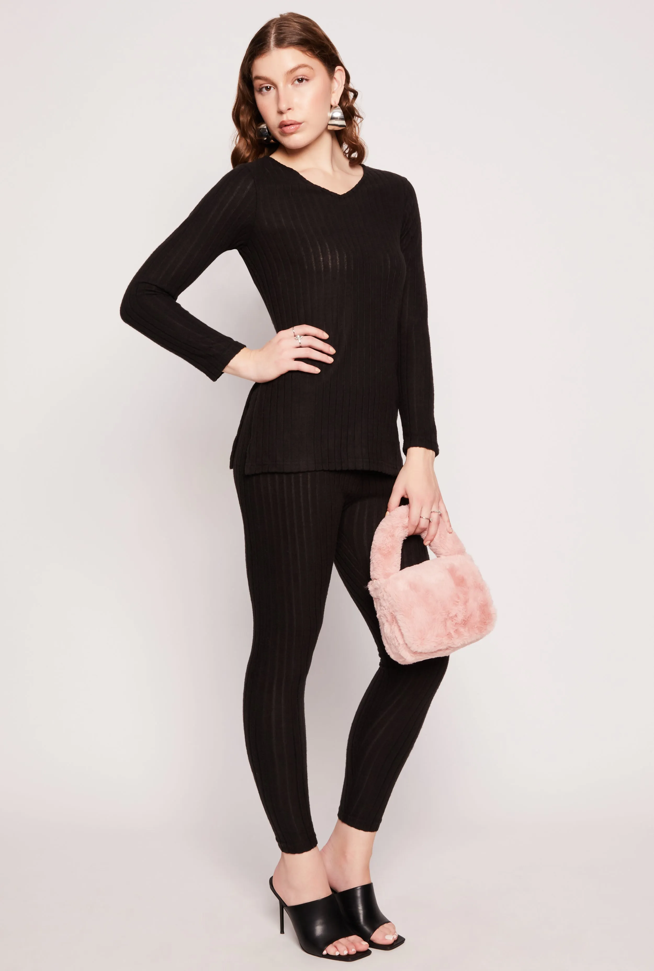 Brushed Rib Knit Leggings sold by Rainbow