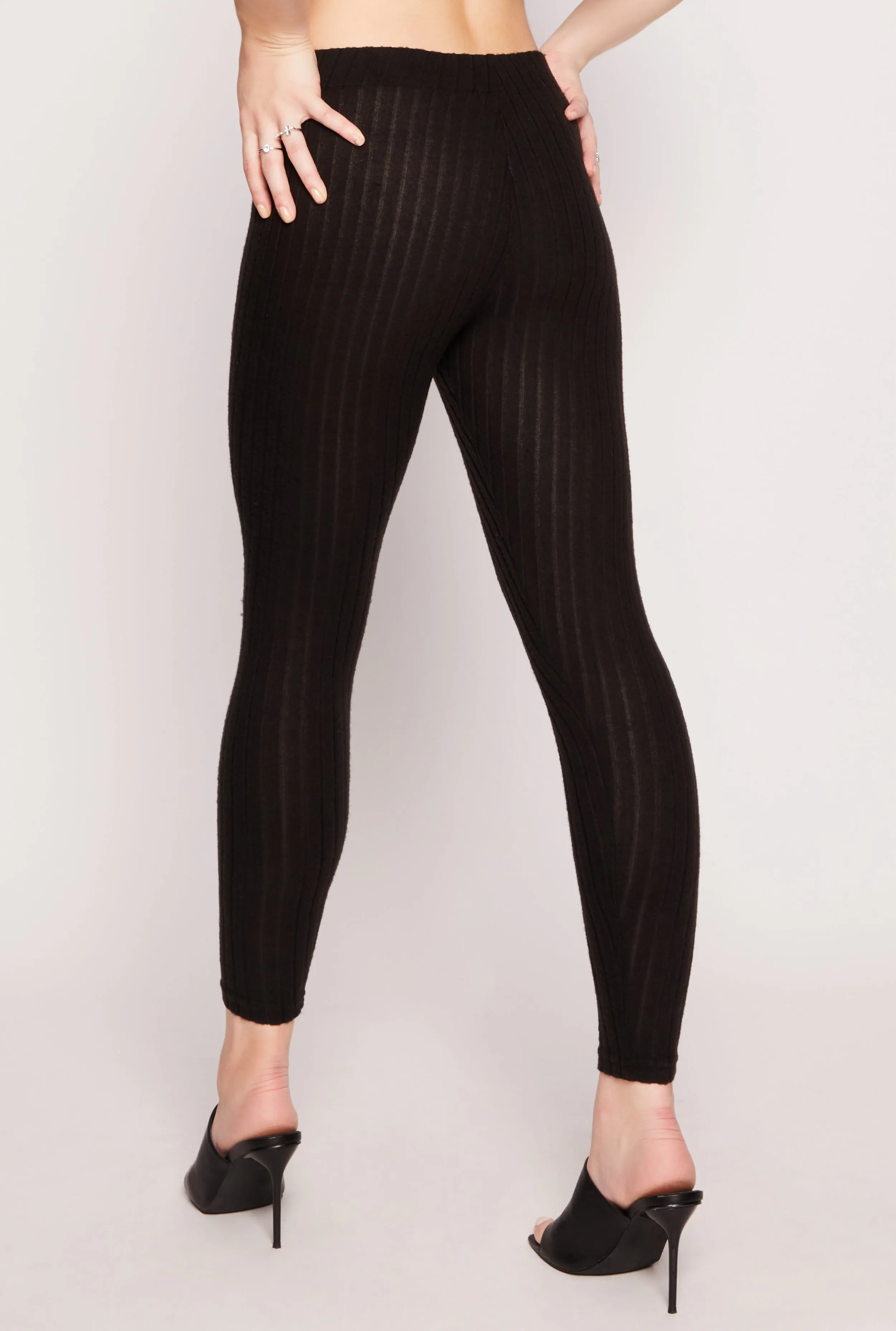 Brushed Rib Knit Leggings sold by Rainbow product image thumbnail 3