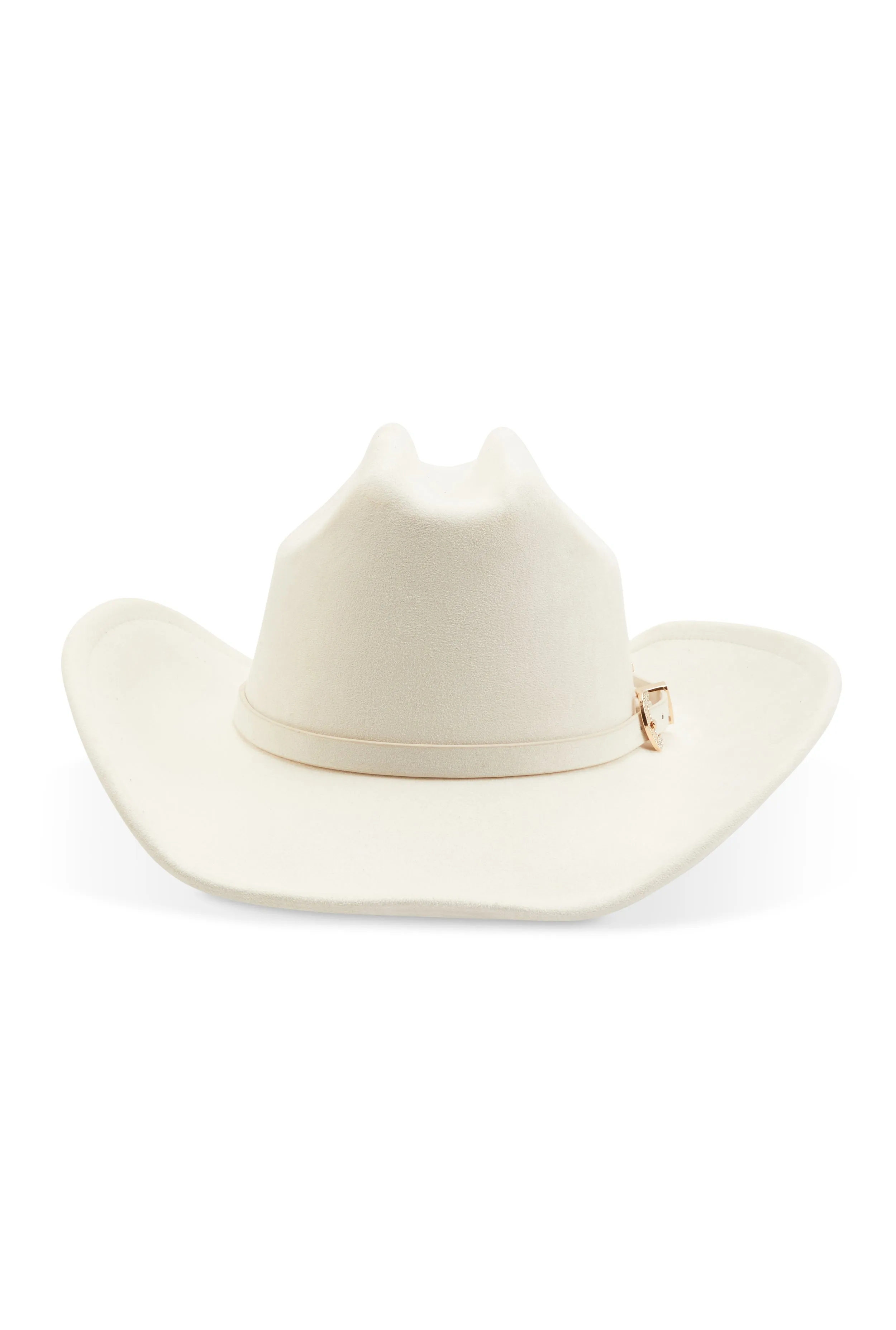 Rhinestone Buckle Faux Suede Cowboy Hat sold by Rainbow product image thumbnail 2