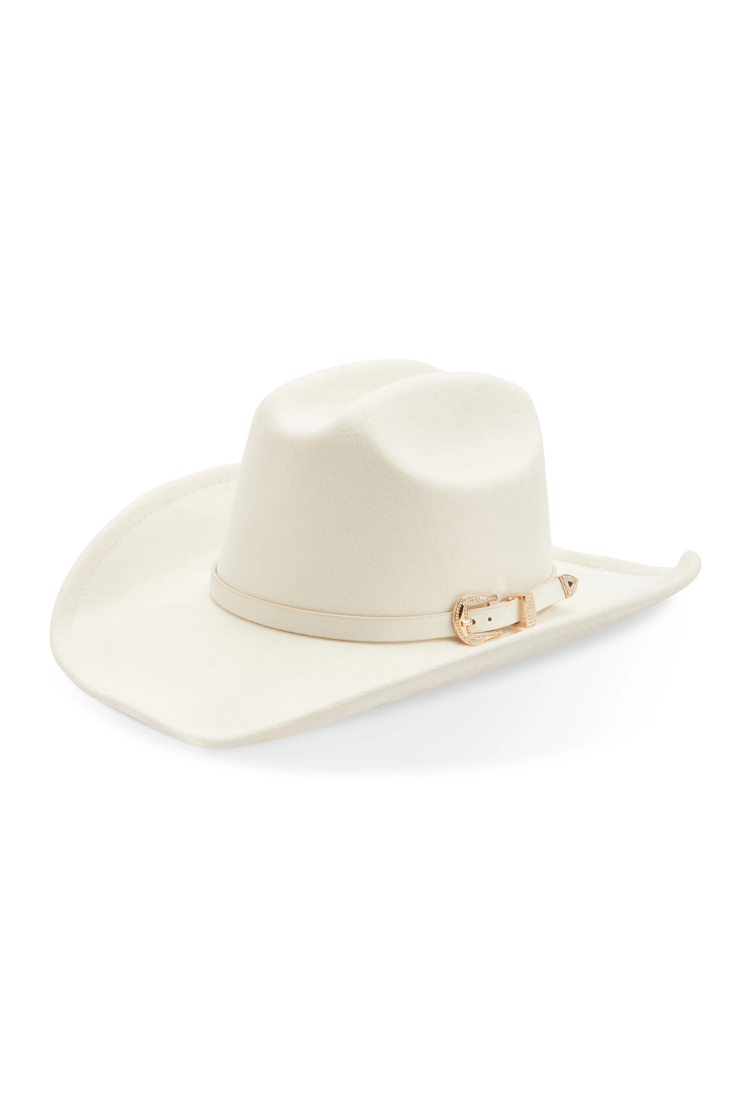 Rhinestone Buckle Faux Suede Cowboy Hat sold by Rainbow product image thumbnail 3