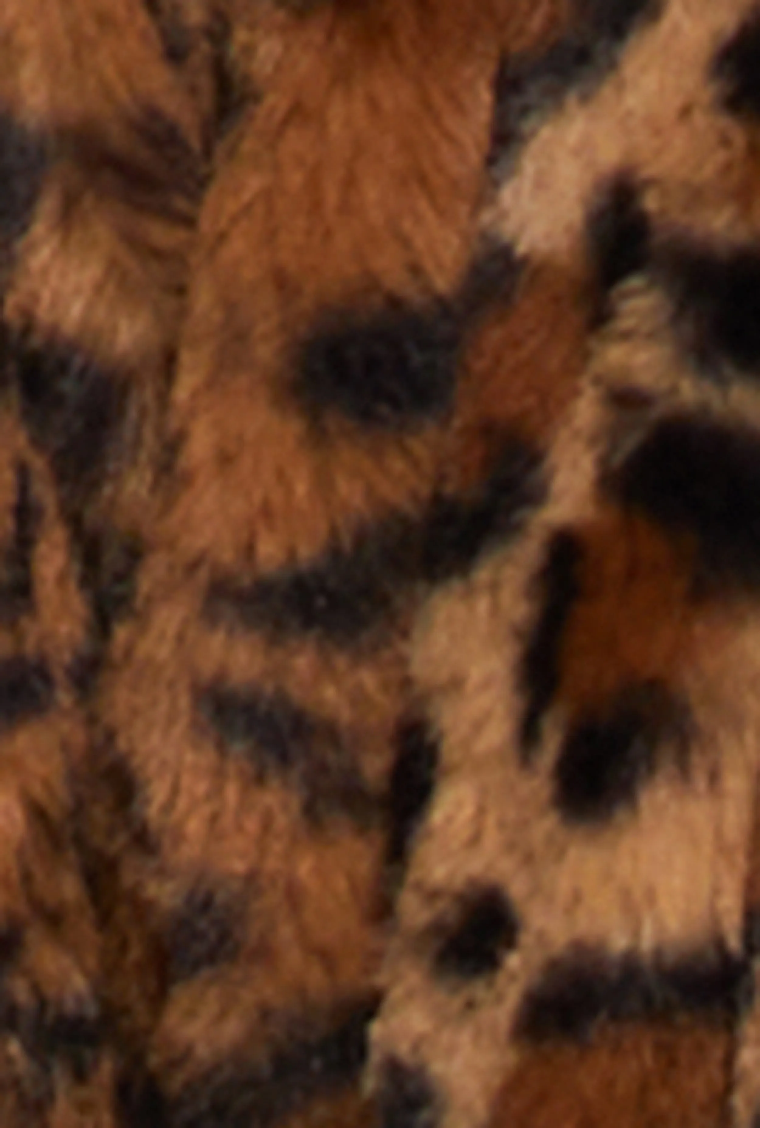 Plus Size Leopard Print Faux Fur Jacket sold by Rainbow product image thumbnail 4
