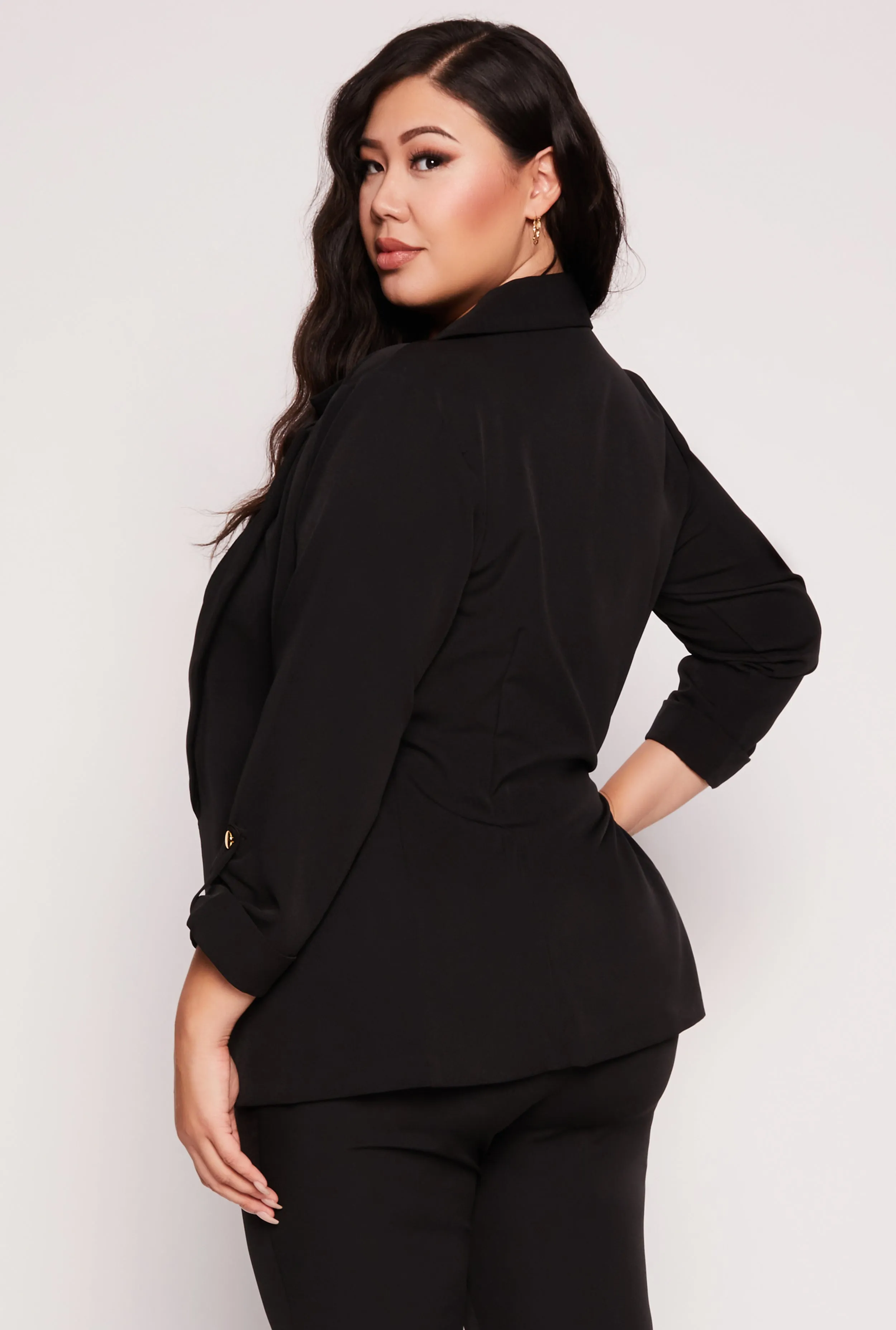 Plus Size Tabbed Long Sleeve Blazer sold by Rainbow product image thumbnail 3