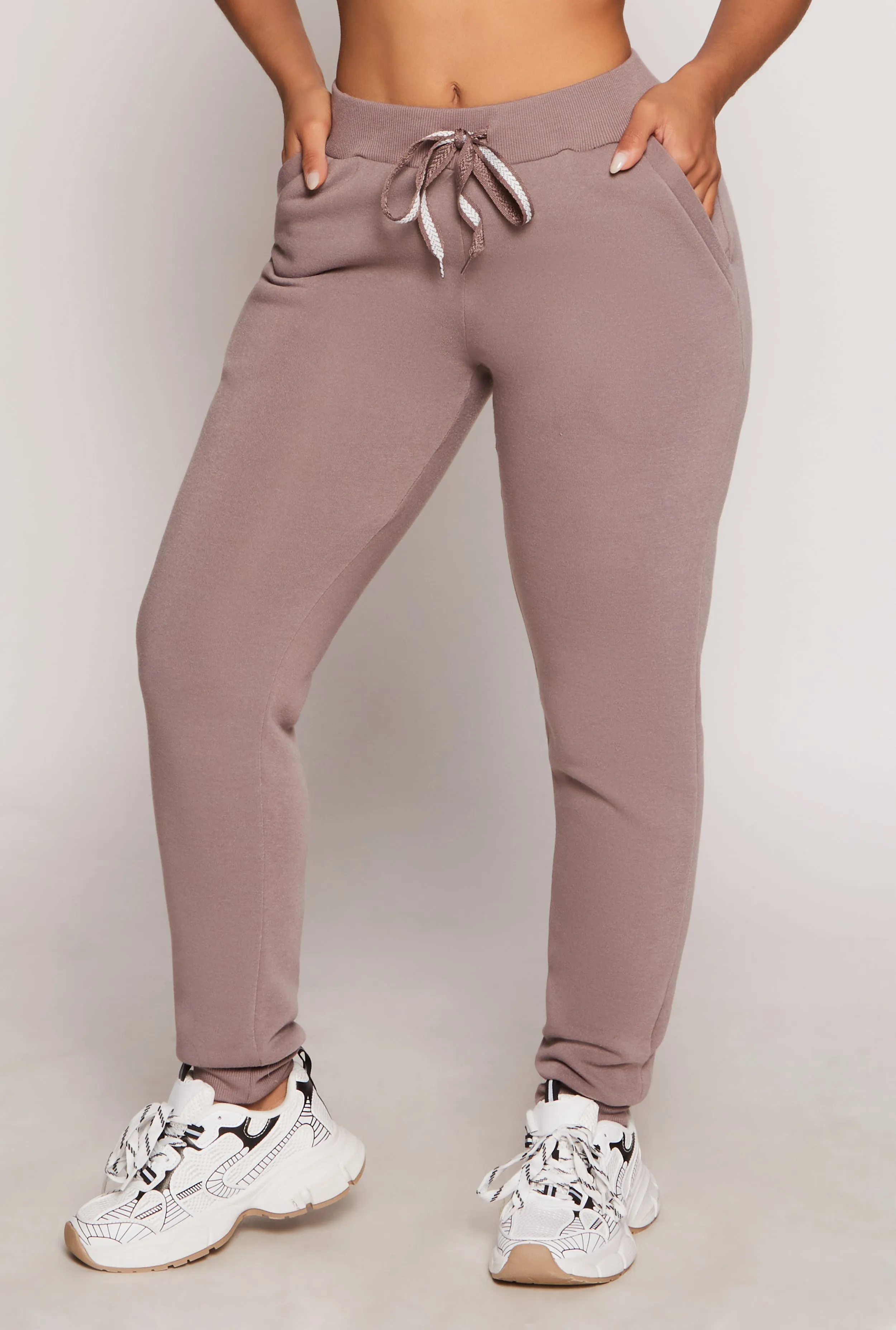 Fleece High Waist Drawstring Joggers sold by Rainbow product image thumbnail 2