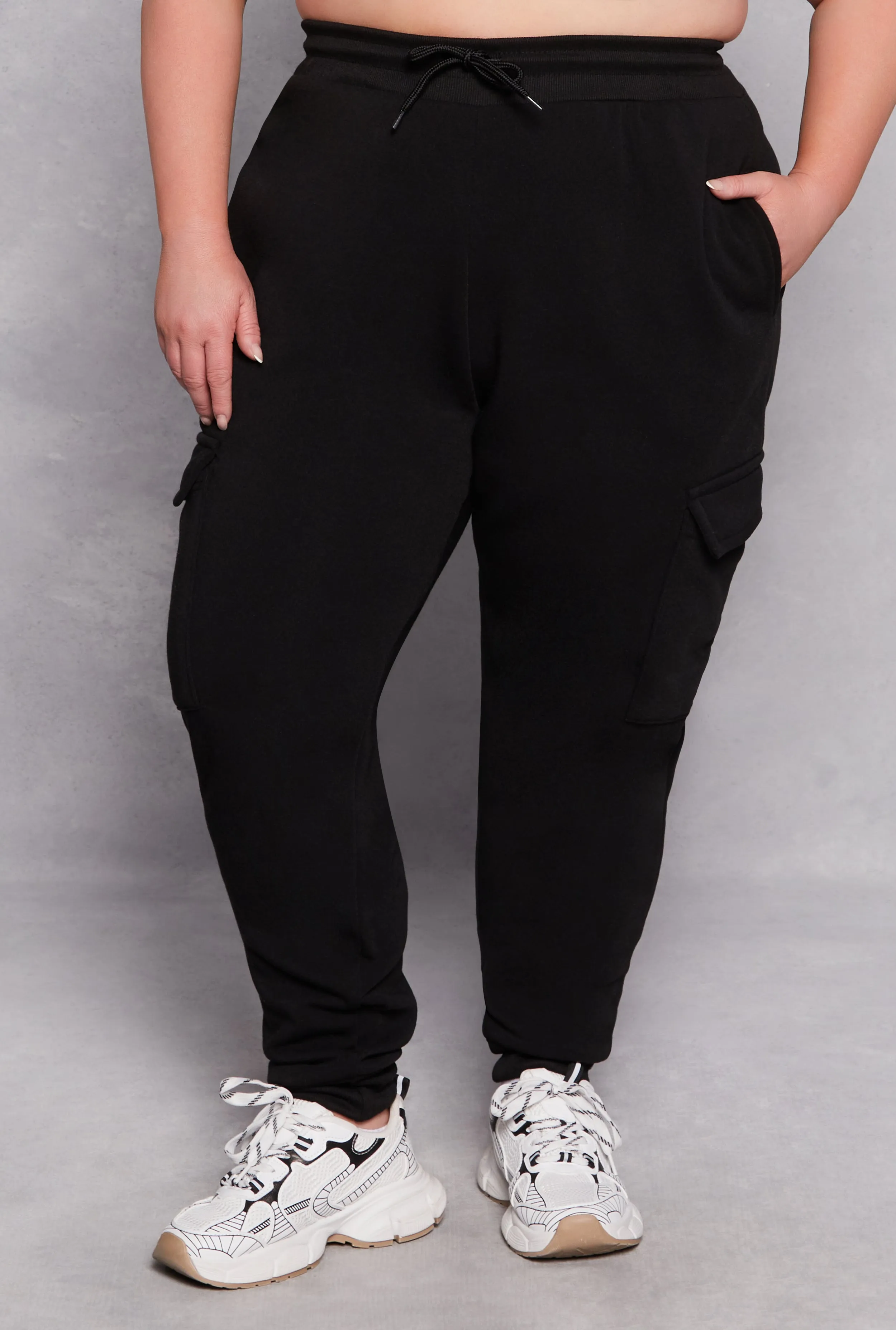 Plus Size Fleece Lined Cargo Joggers sold by Rainbow product image thumbnail 2