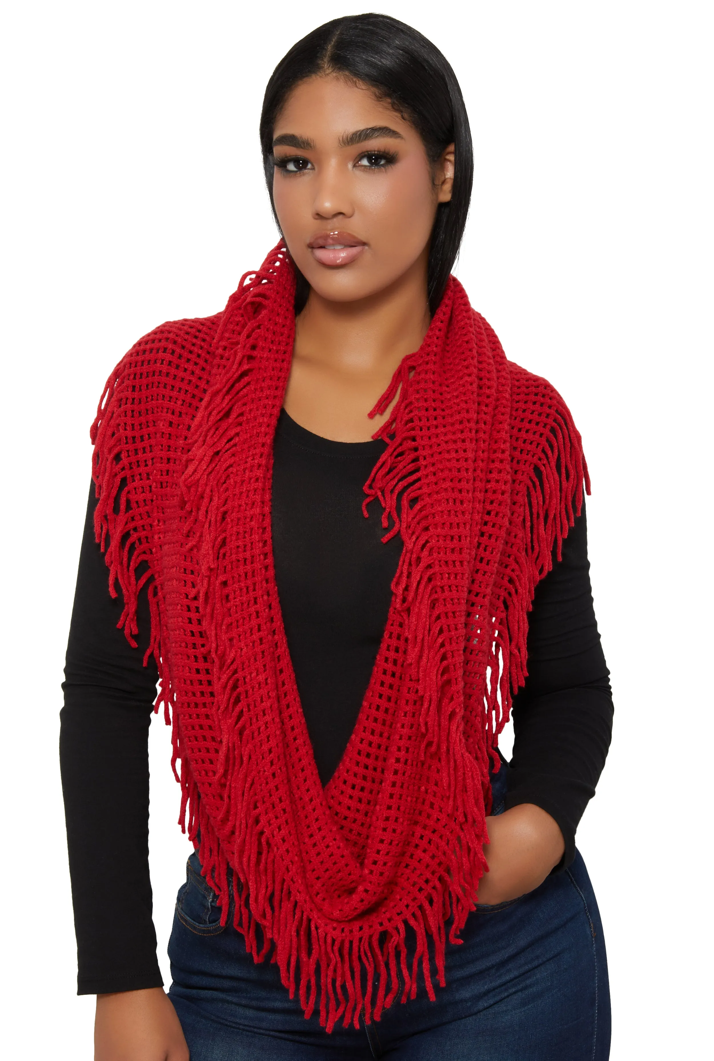 Fringe Infinity Scarf sold by Rainbow product image thumbnail 2